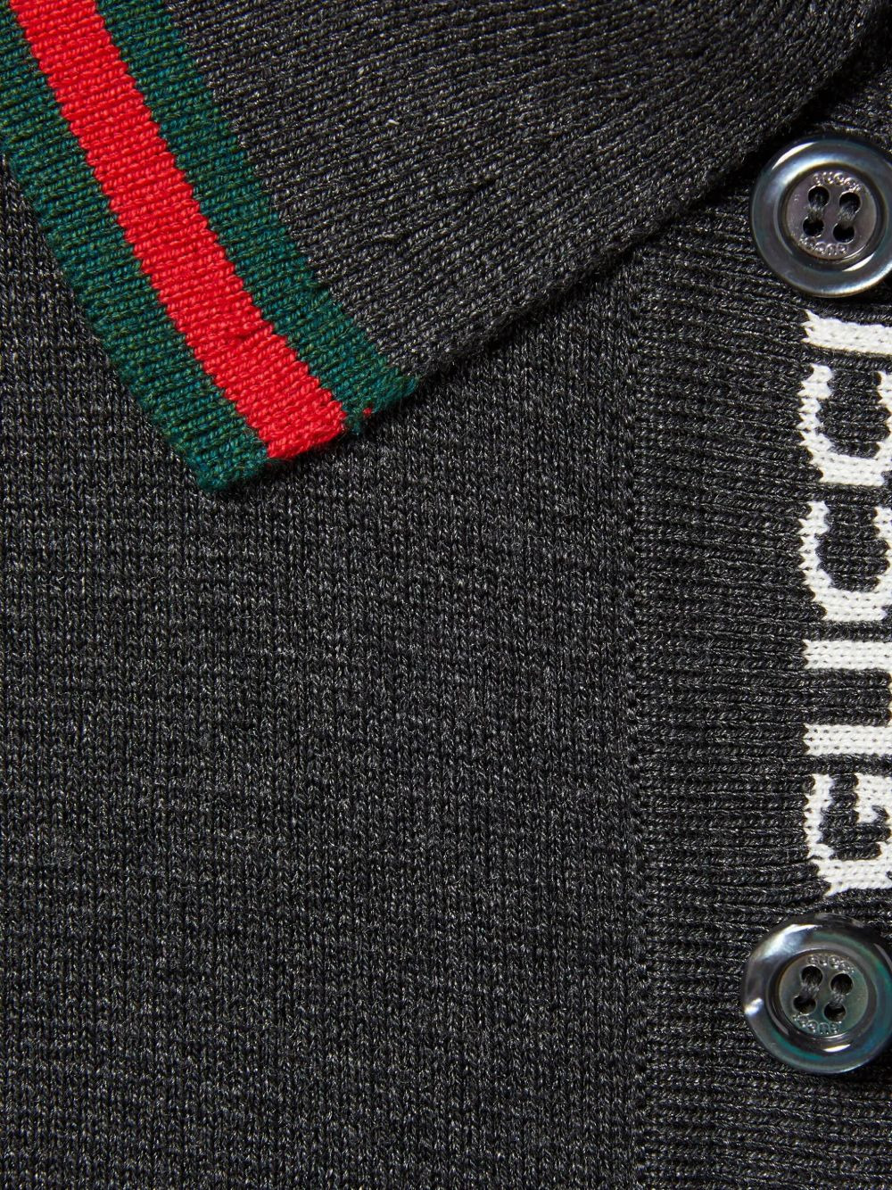 Gucci Men Silk Cotton Polo With Web - 3