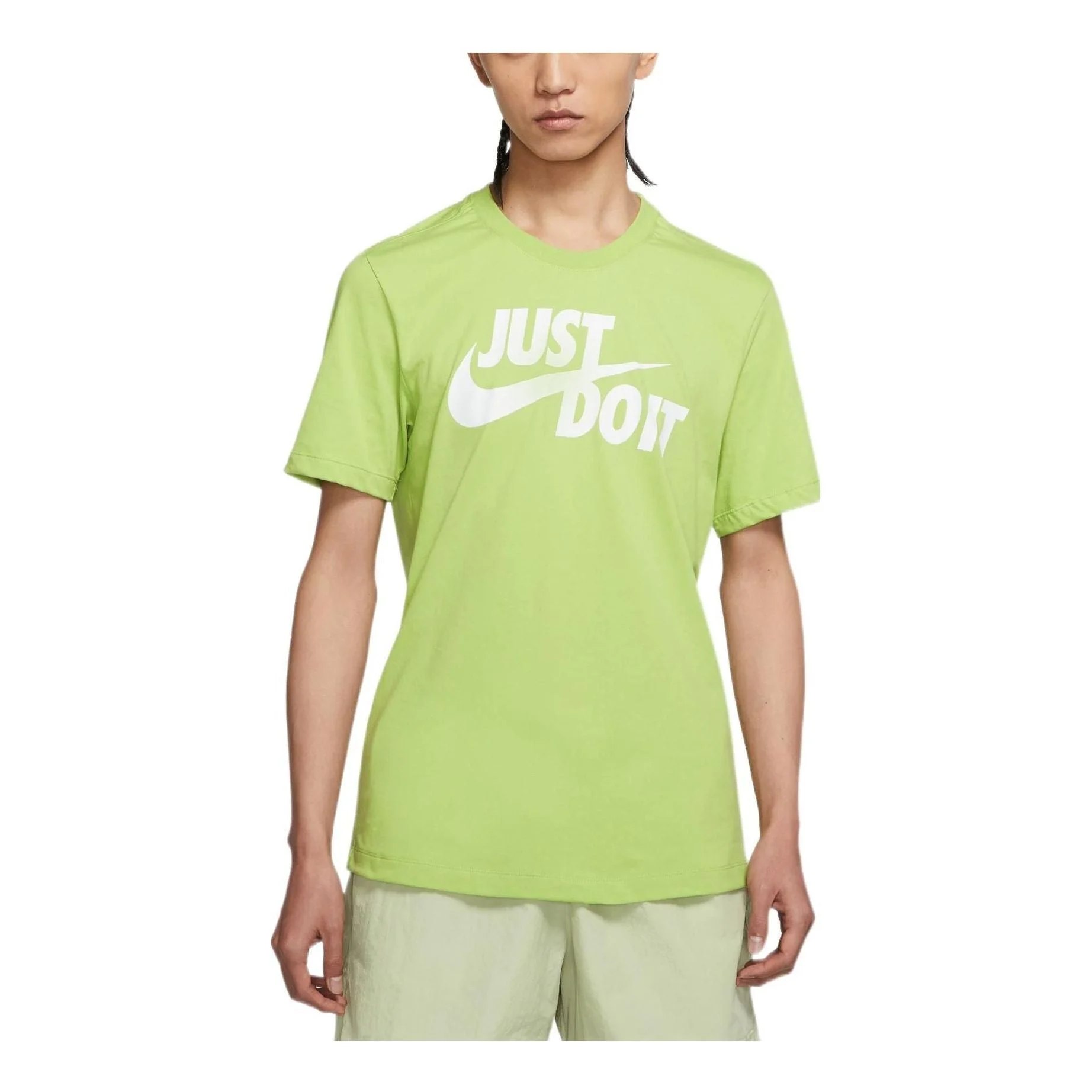 Nike Large Alphabet Logo Printing Round Neck Casual Sports Short Sleeve Green AR5007-332 - 1