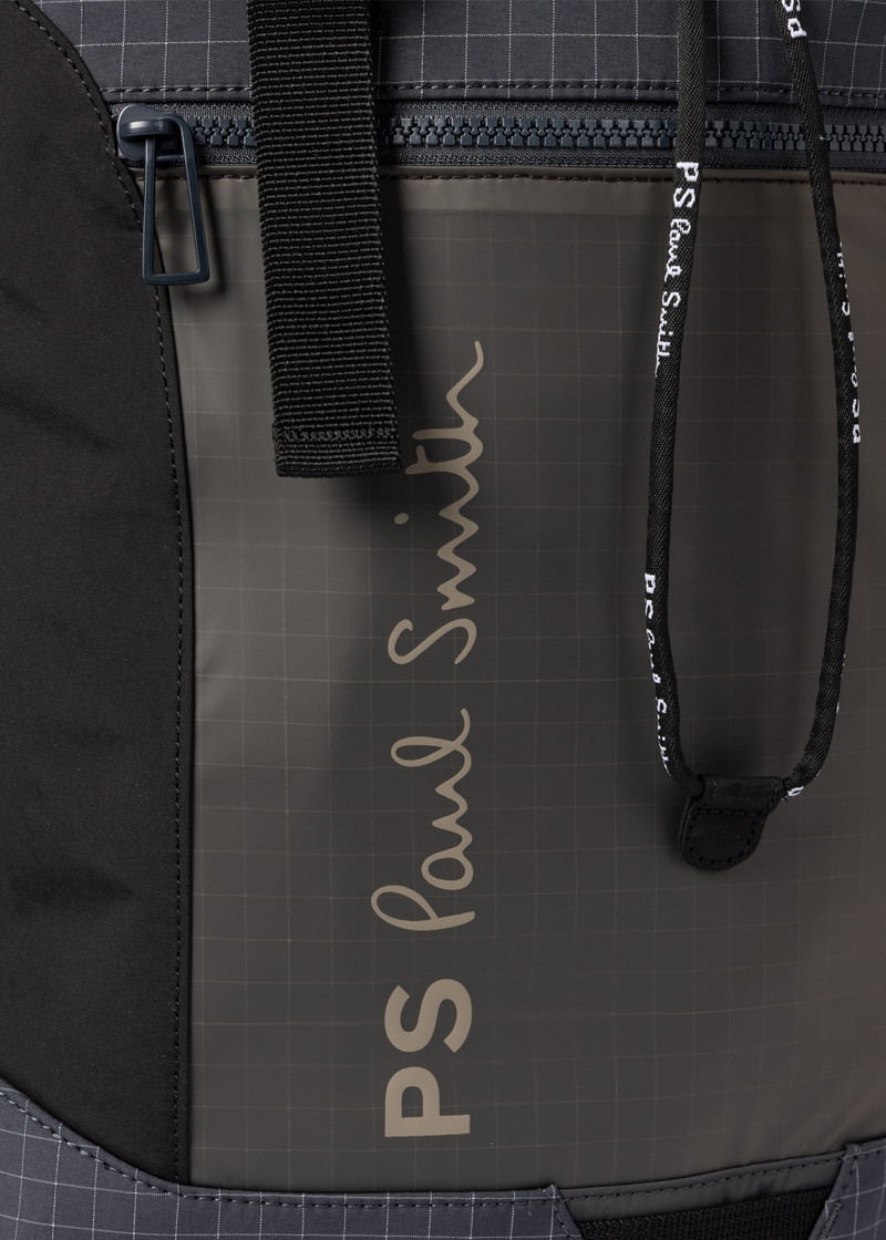 Grey Reflective-Check Backpack 6