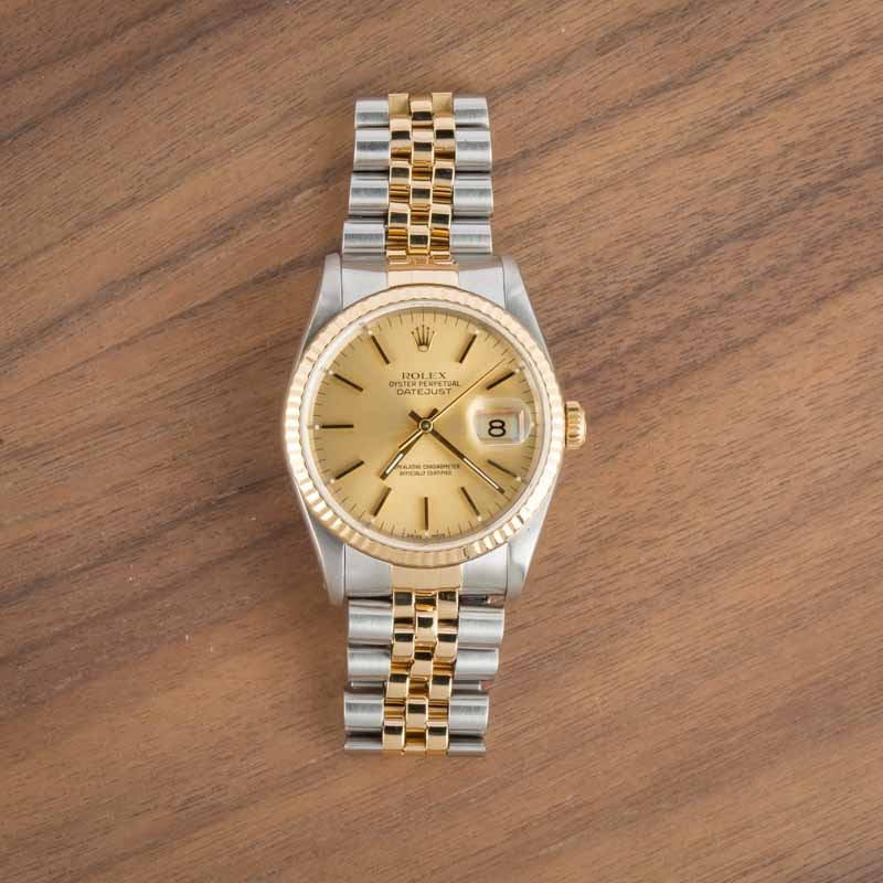Used Rolex Datejust 16233 Champagne Dial - 6