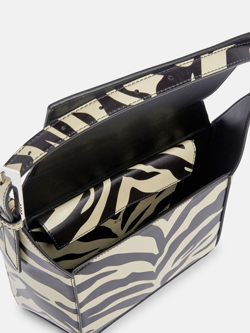 ''7/7'' BLACK AND SAFARI SHOULDER BAG 4