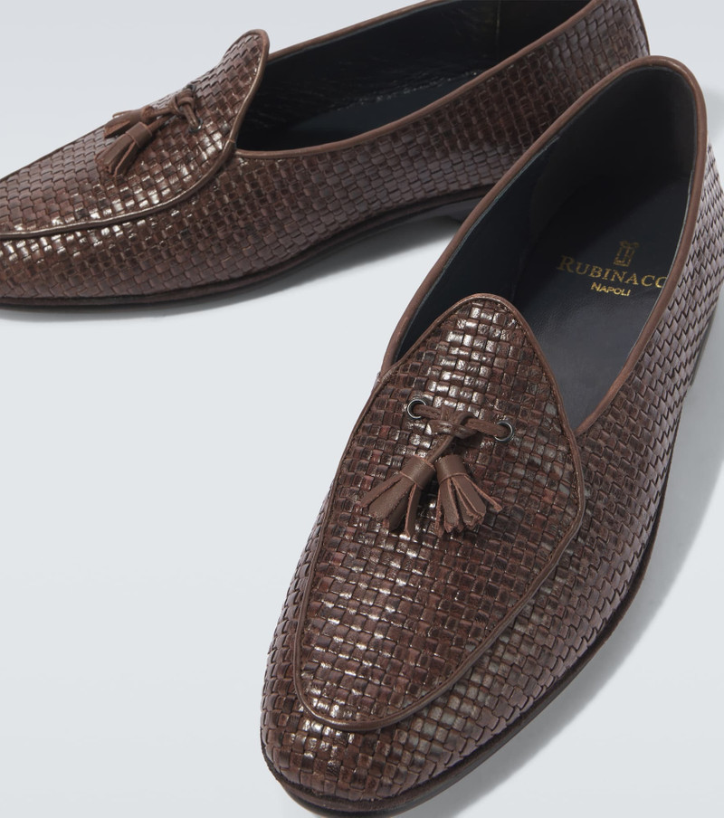 RUBINACCI Marphy woven leather loafers outlook