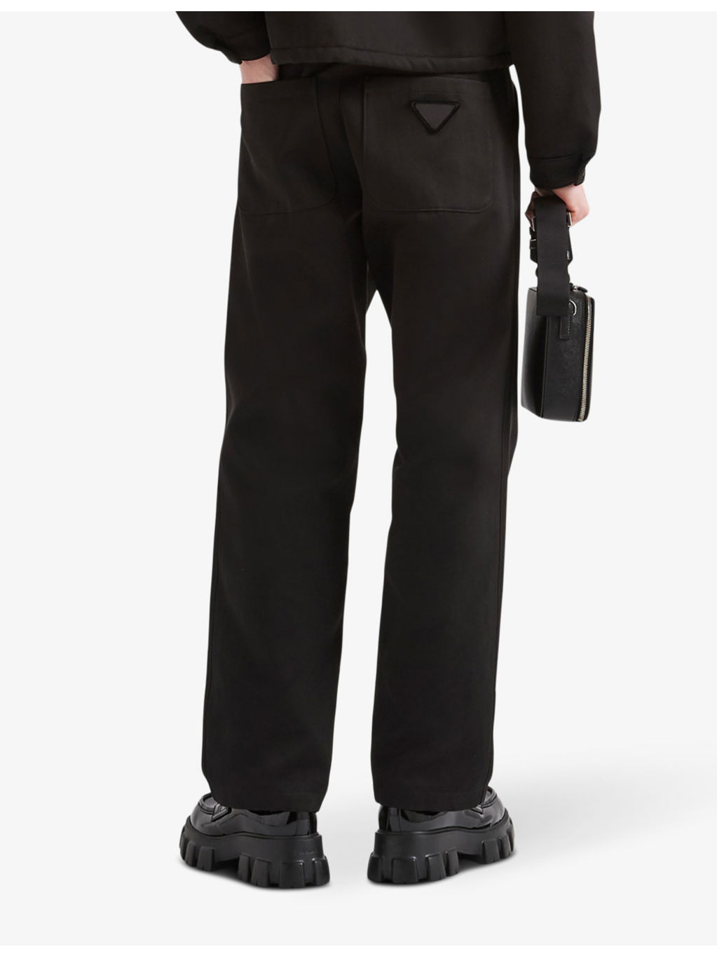 Wide-leg regular-fit cotton and silk trousers - 4