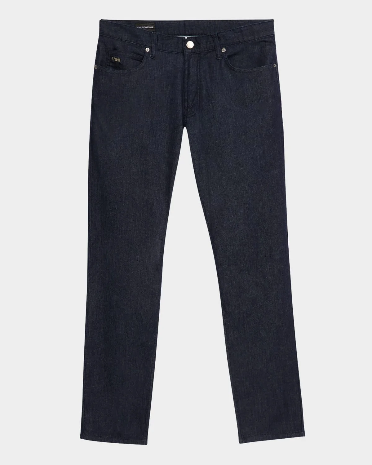 Men's Dark-Wash Denim Five-Pocket Pants - 1