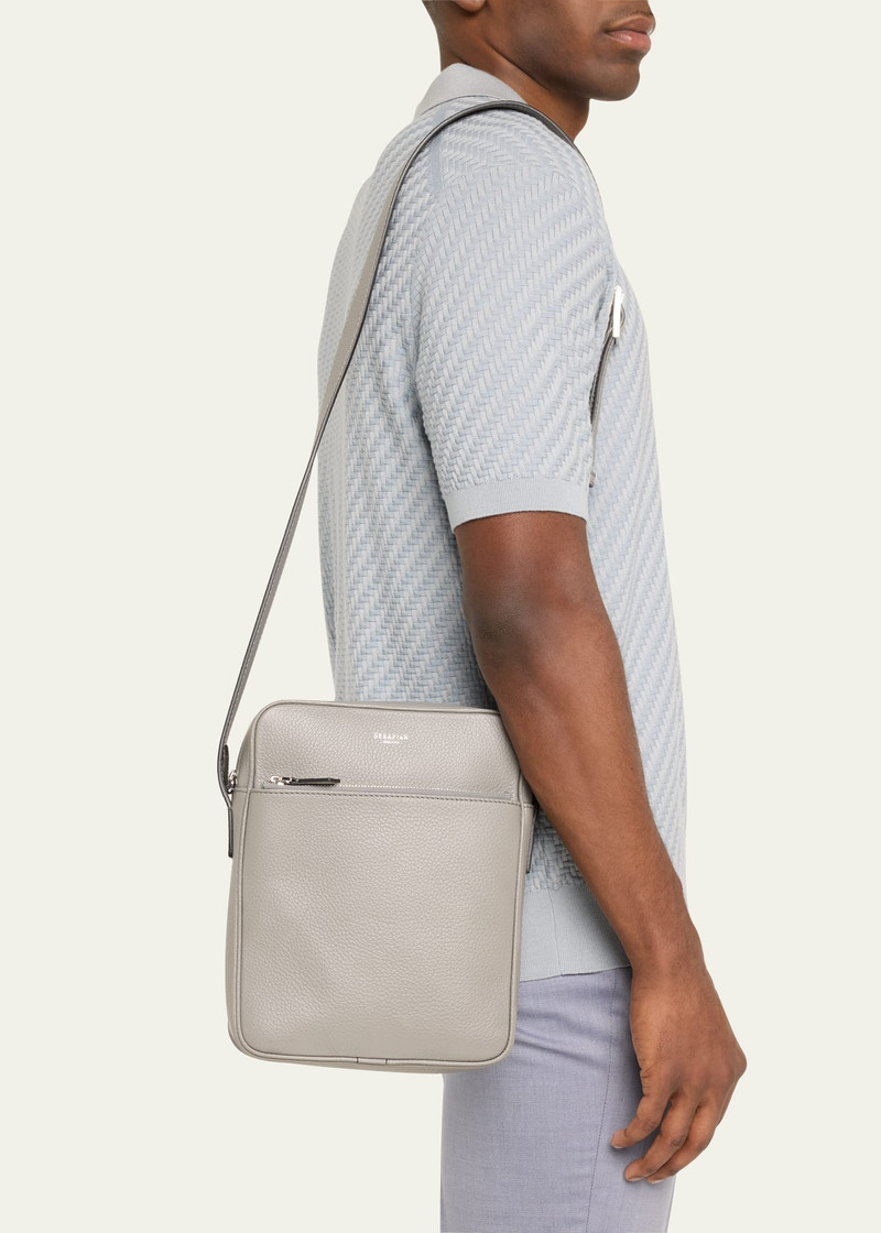 Serapian Men's Cachemire Leather Crossbody Bag outlook
