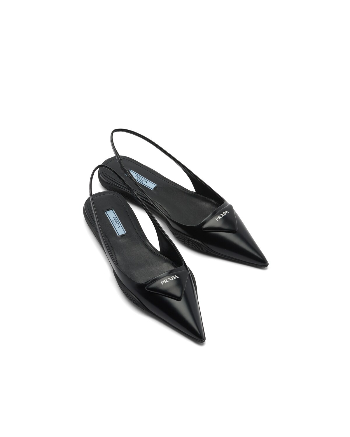 Brushed leather slingback ballerinas - 2