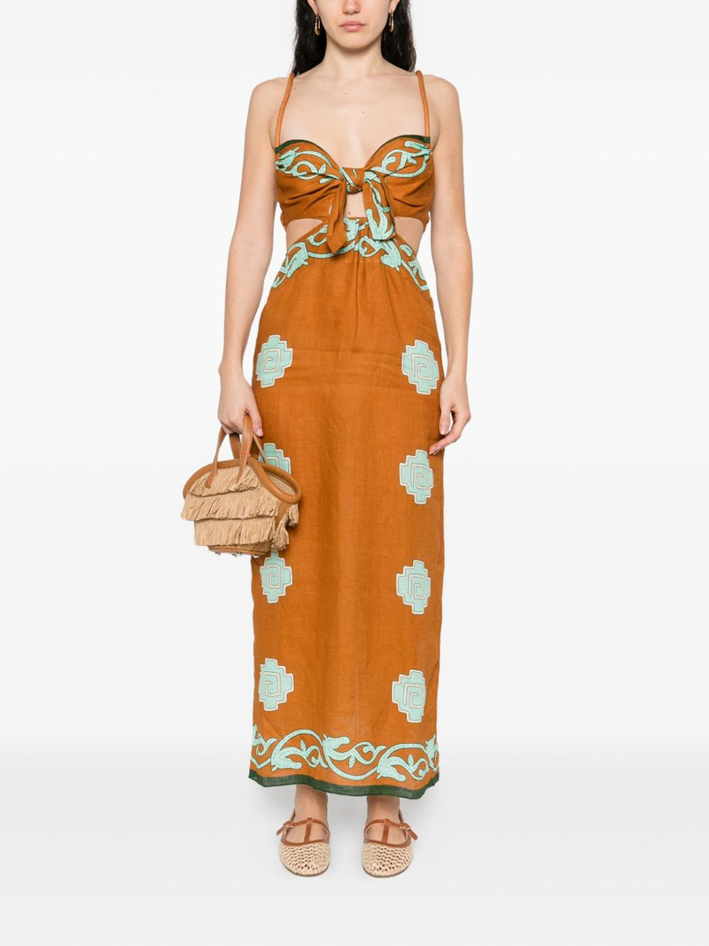 Johanna Ortiz Los Siete Mares midi dress outlook
