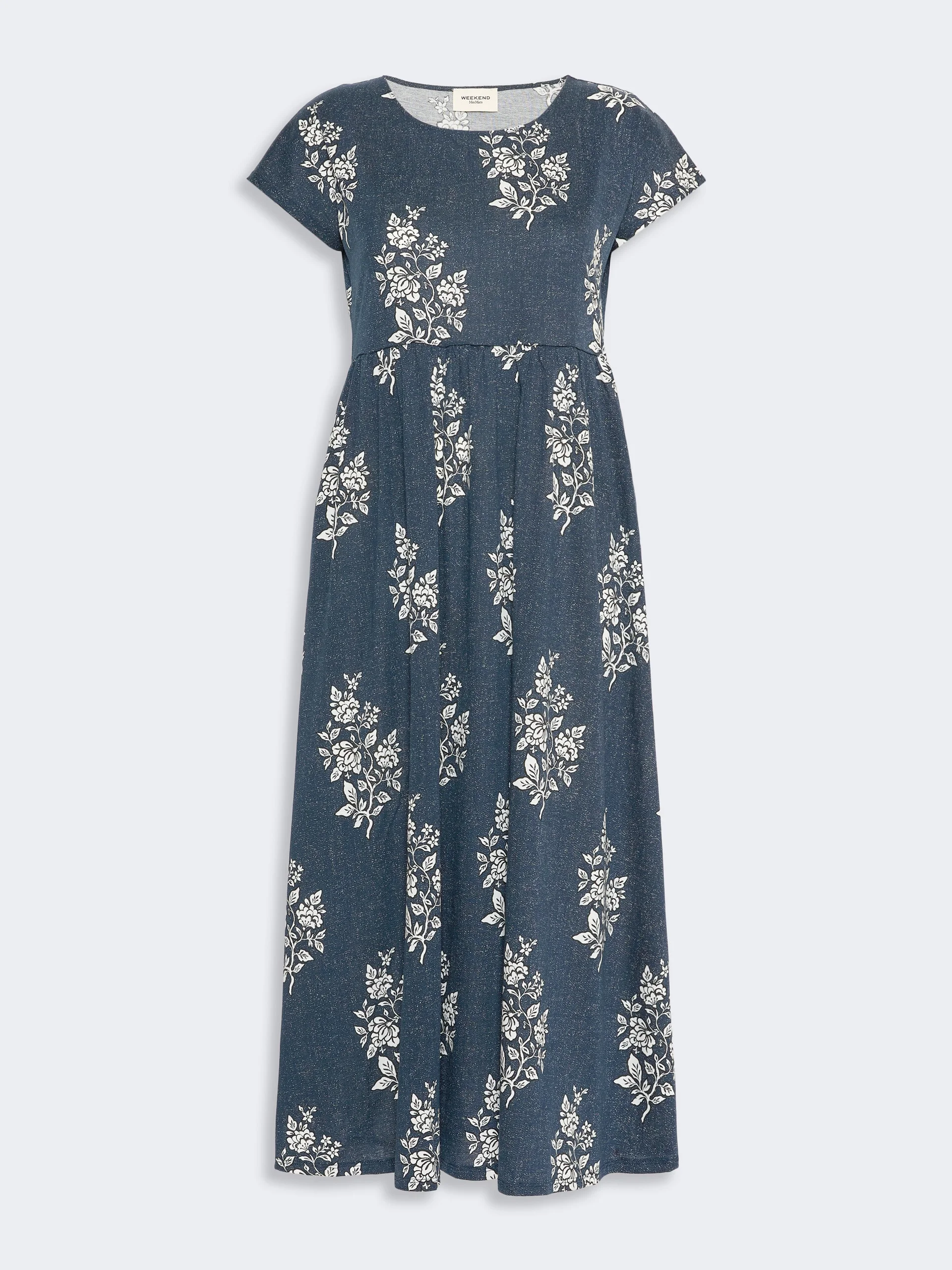 GUFO Long printed jersey dress - NAVY - 1