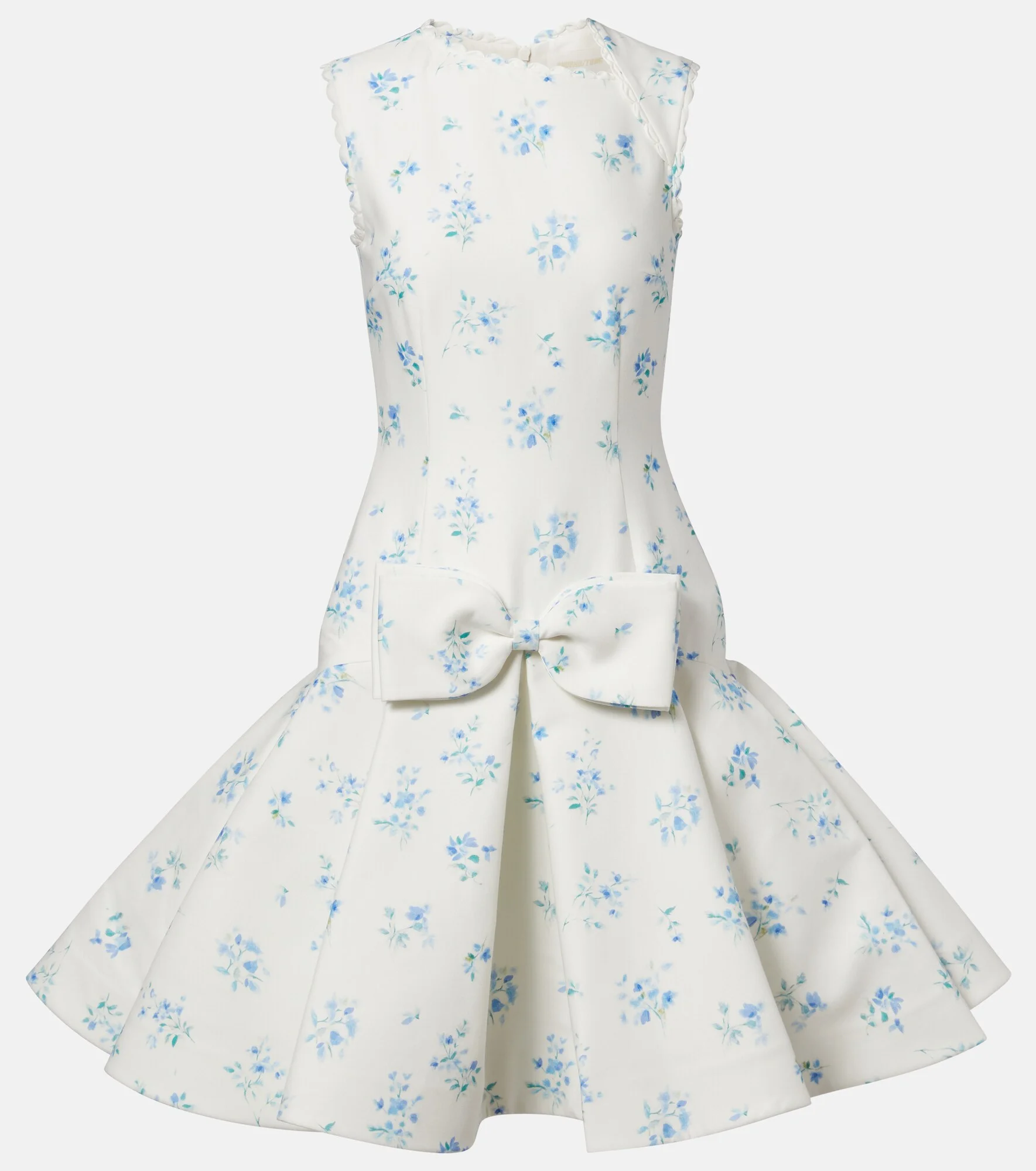 Floral cotton and silk minidress - 1