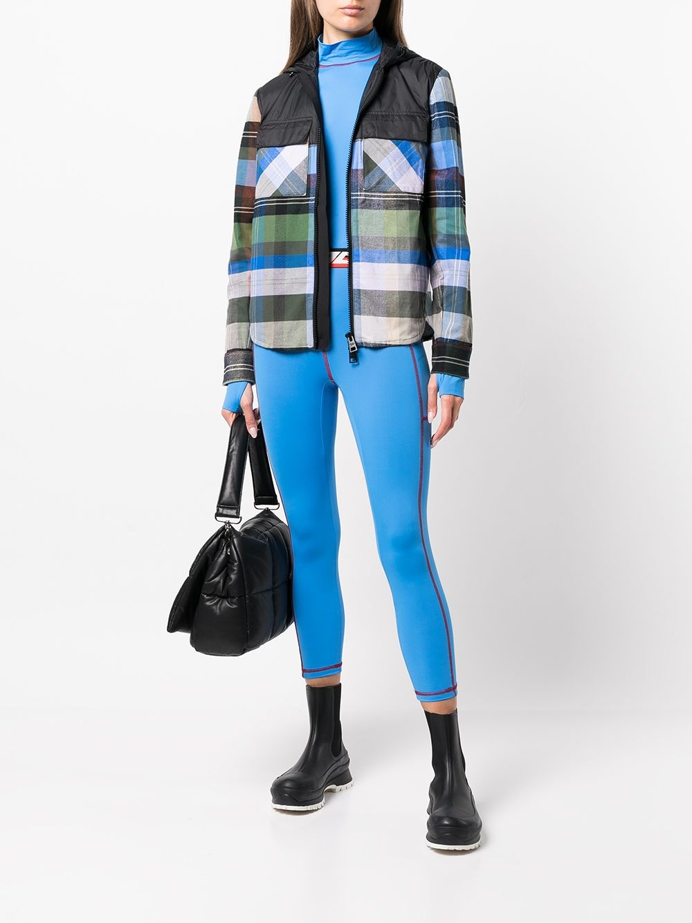Loge-Peak check-print ski hoodie - 2
