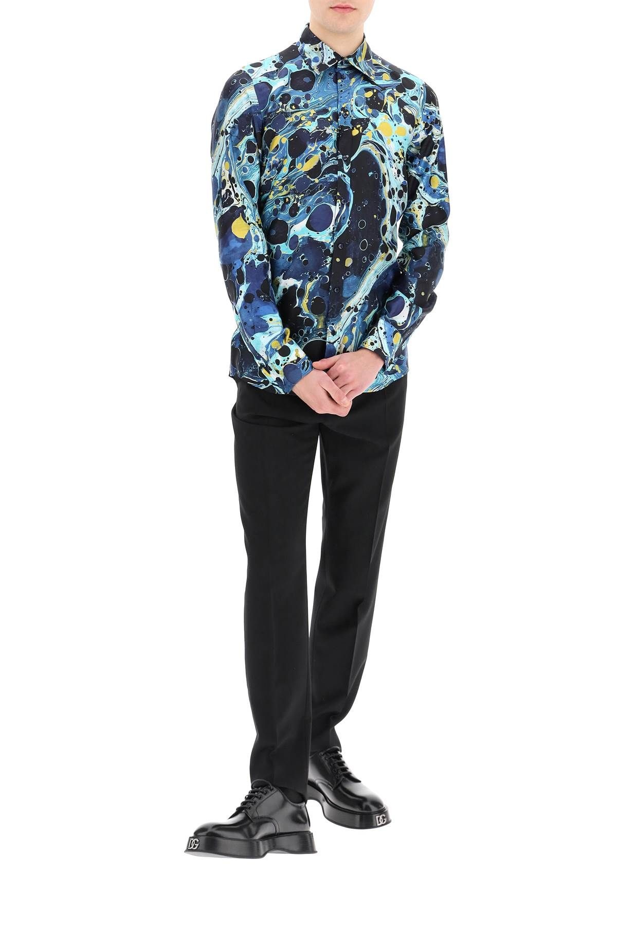 MARBLED PRINT MARTINI SHIRT - 2