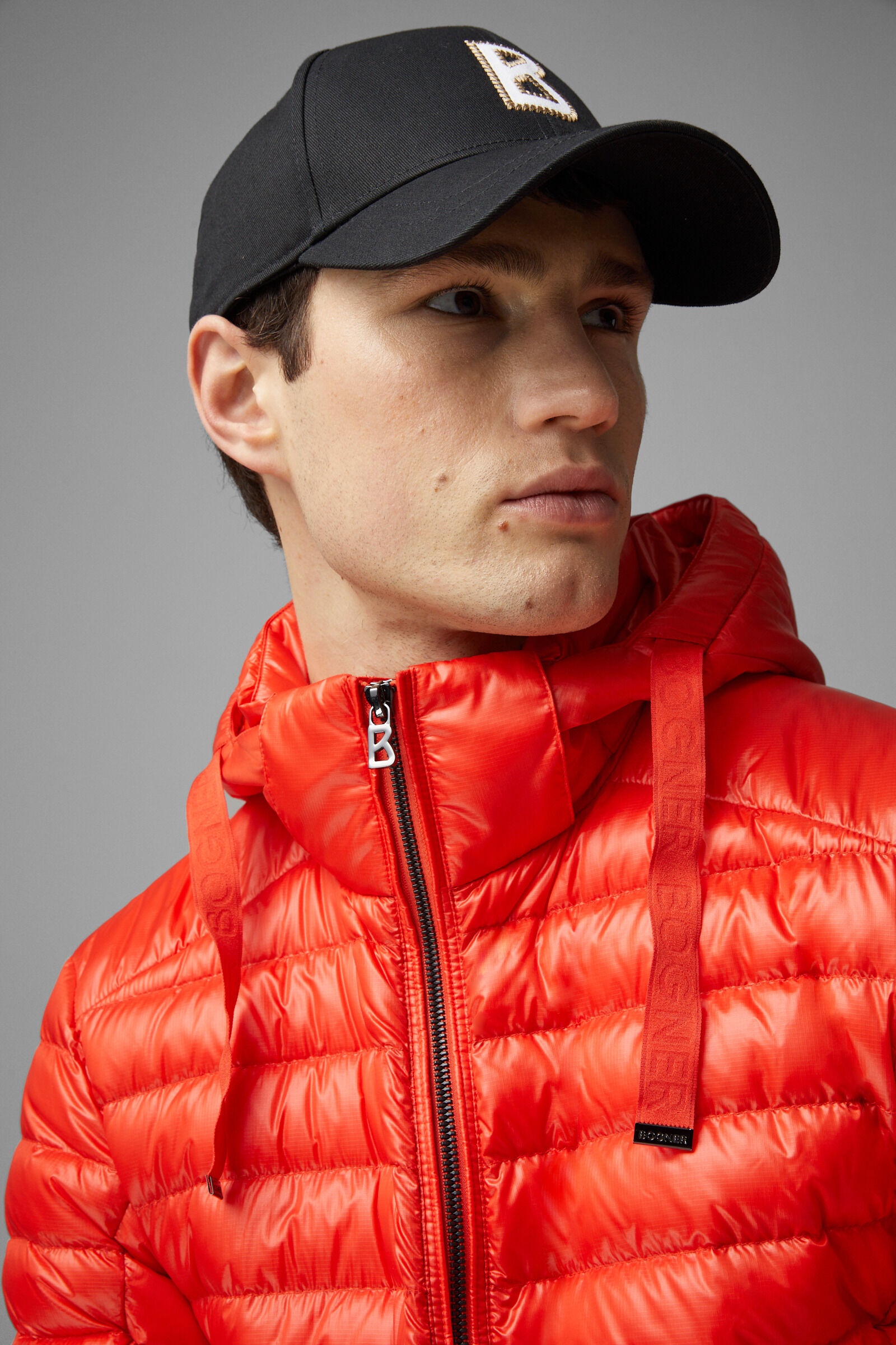 Loke lightweight down jacket in Coral - 6