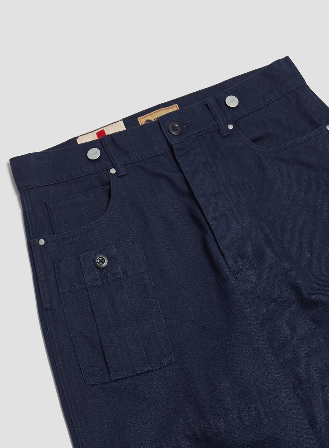 6 Pocket Pant Heavy Cotton in Black Navy - 5