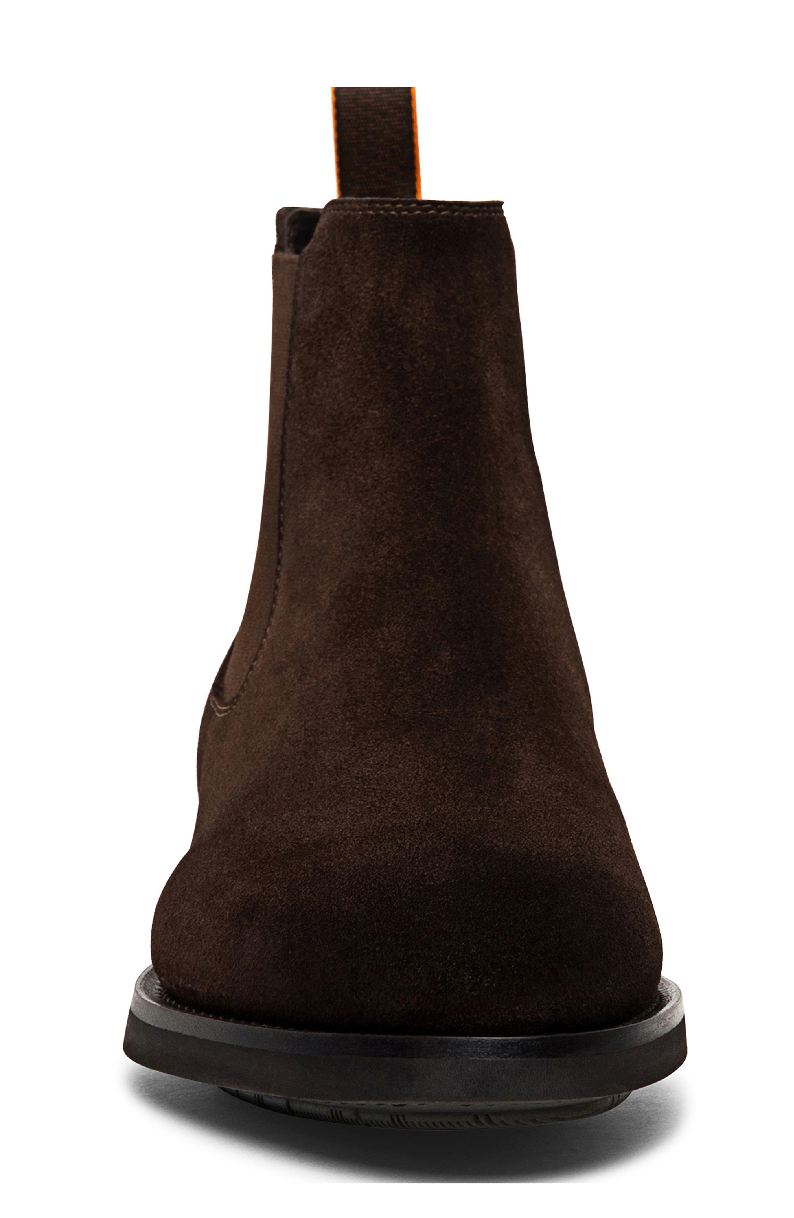 Santoni Enver Chelsea Boot in Dark Brown at Nordstrom - 4