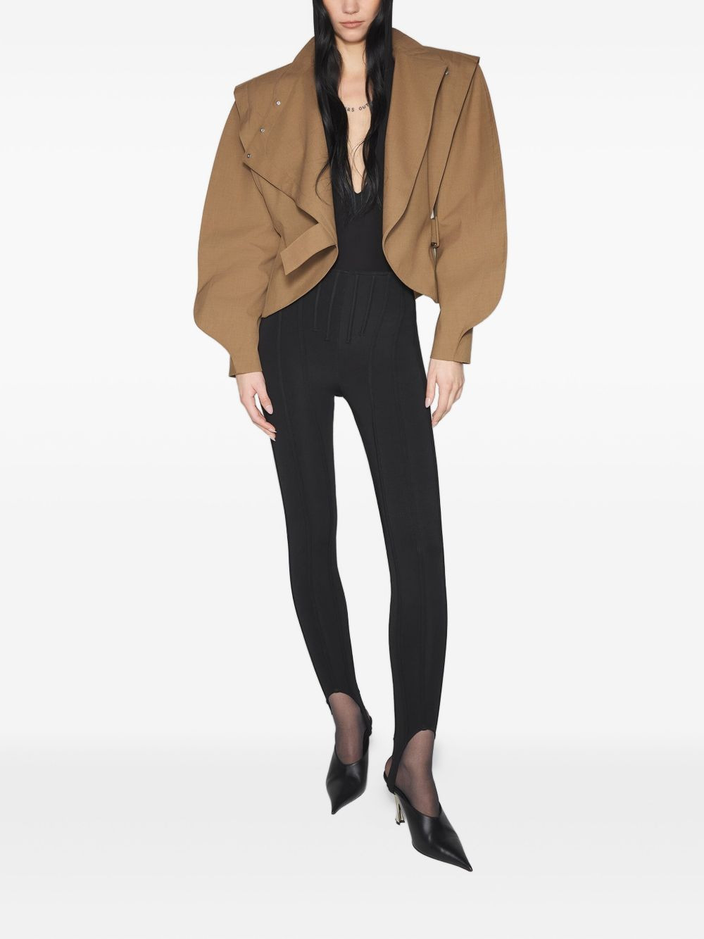draped-shoulder  jacket - 2