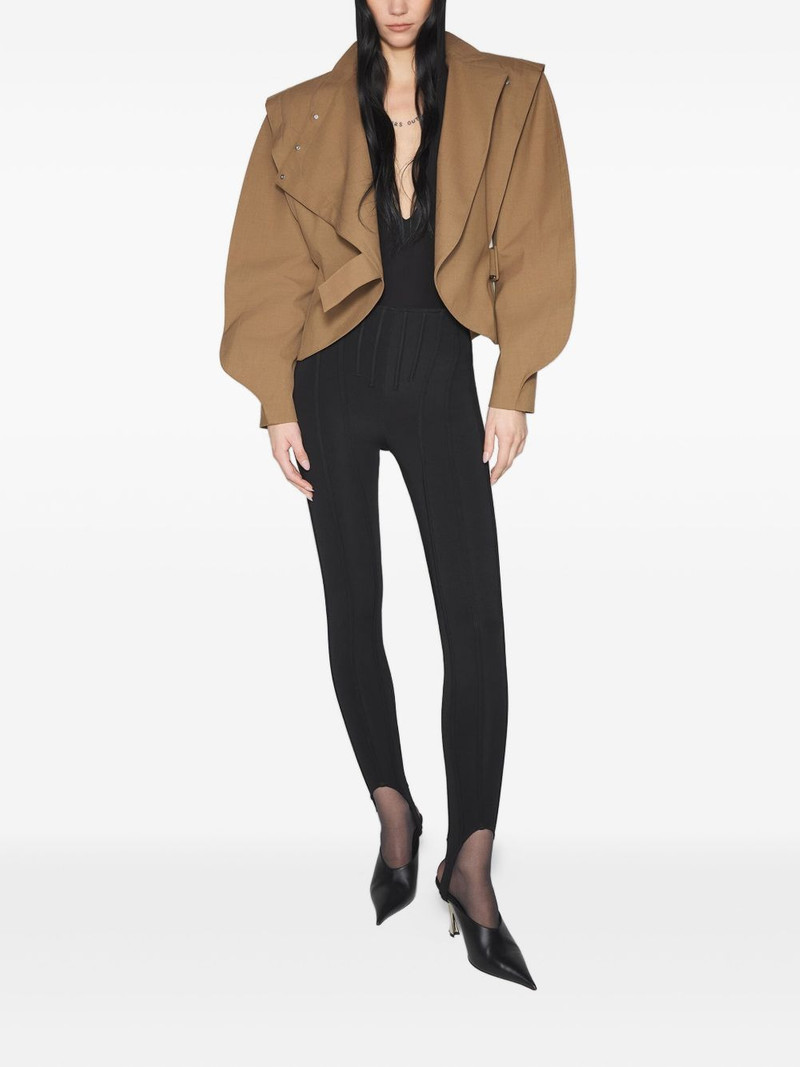 MUGLER draped-shoulder  jacket outlook