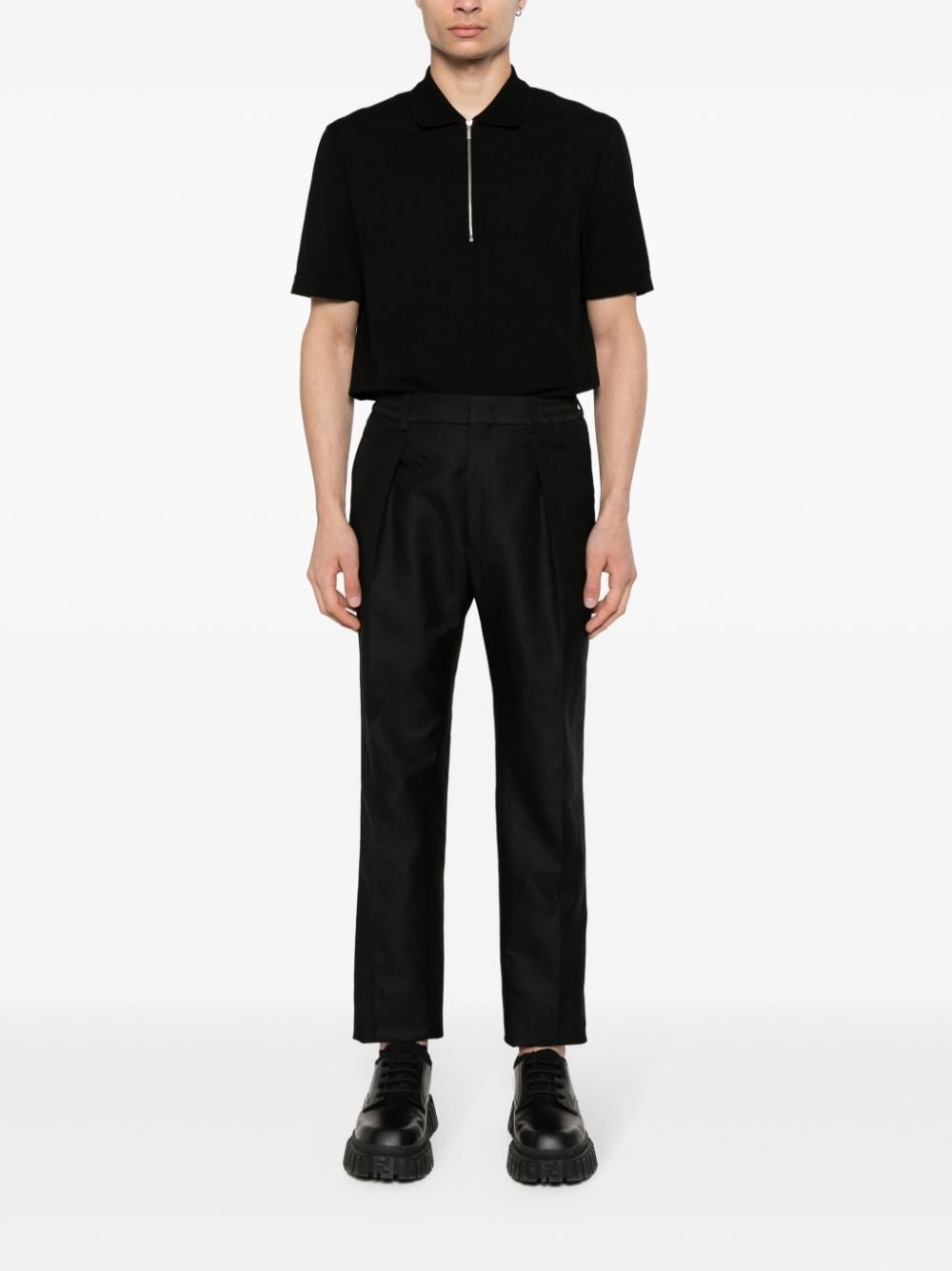 pleat-detail trousers - 2
