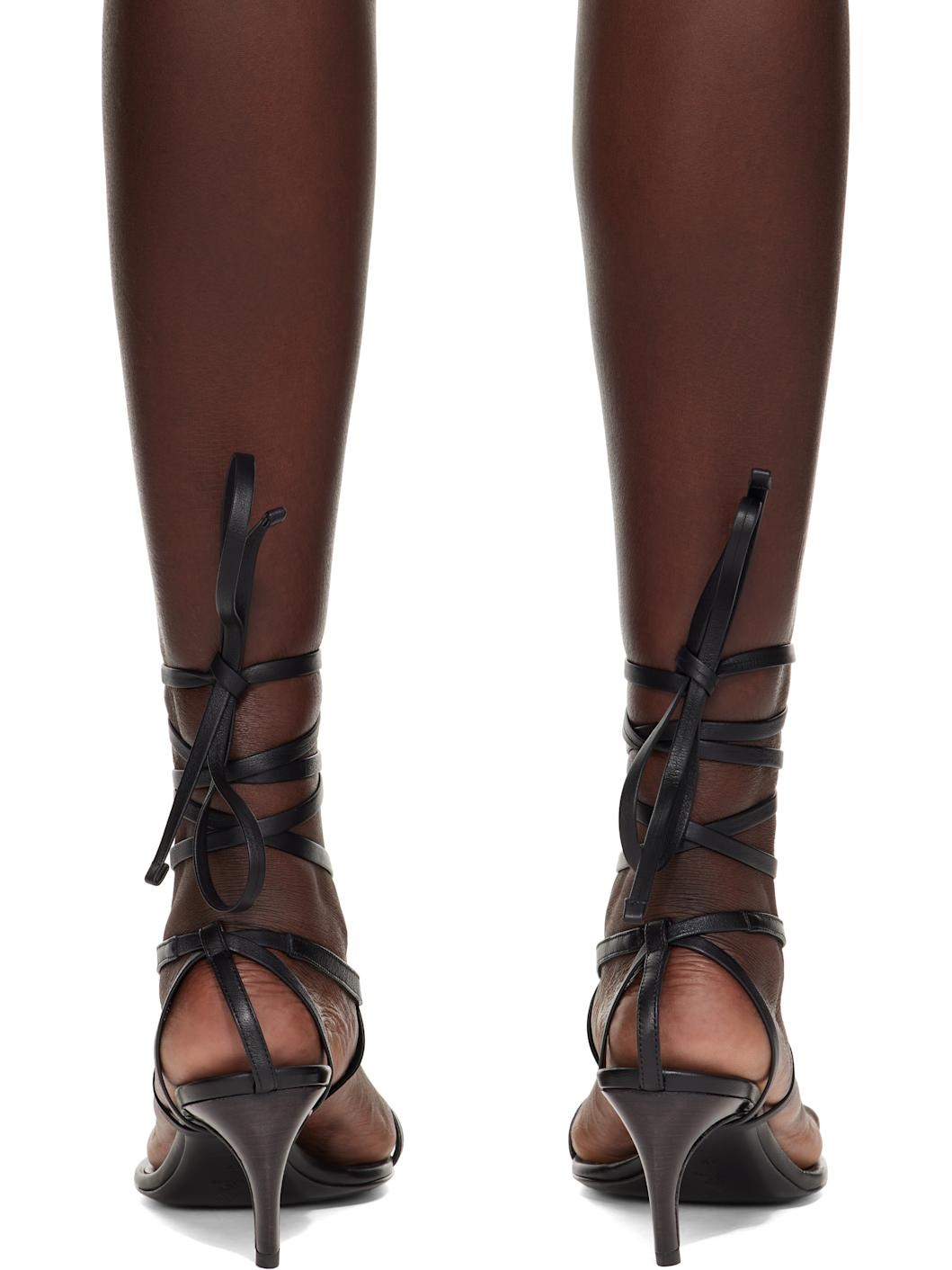 Black Nova Thong Heeled Sandals - 2