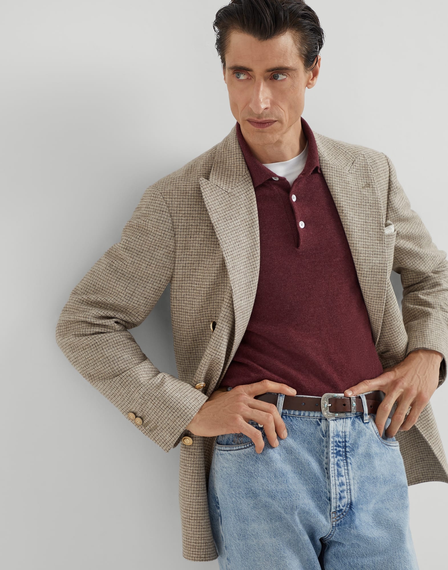 Cashmere polo-style sweater - 4