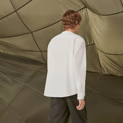 Hermès Collarless boxy fit shirt outlook