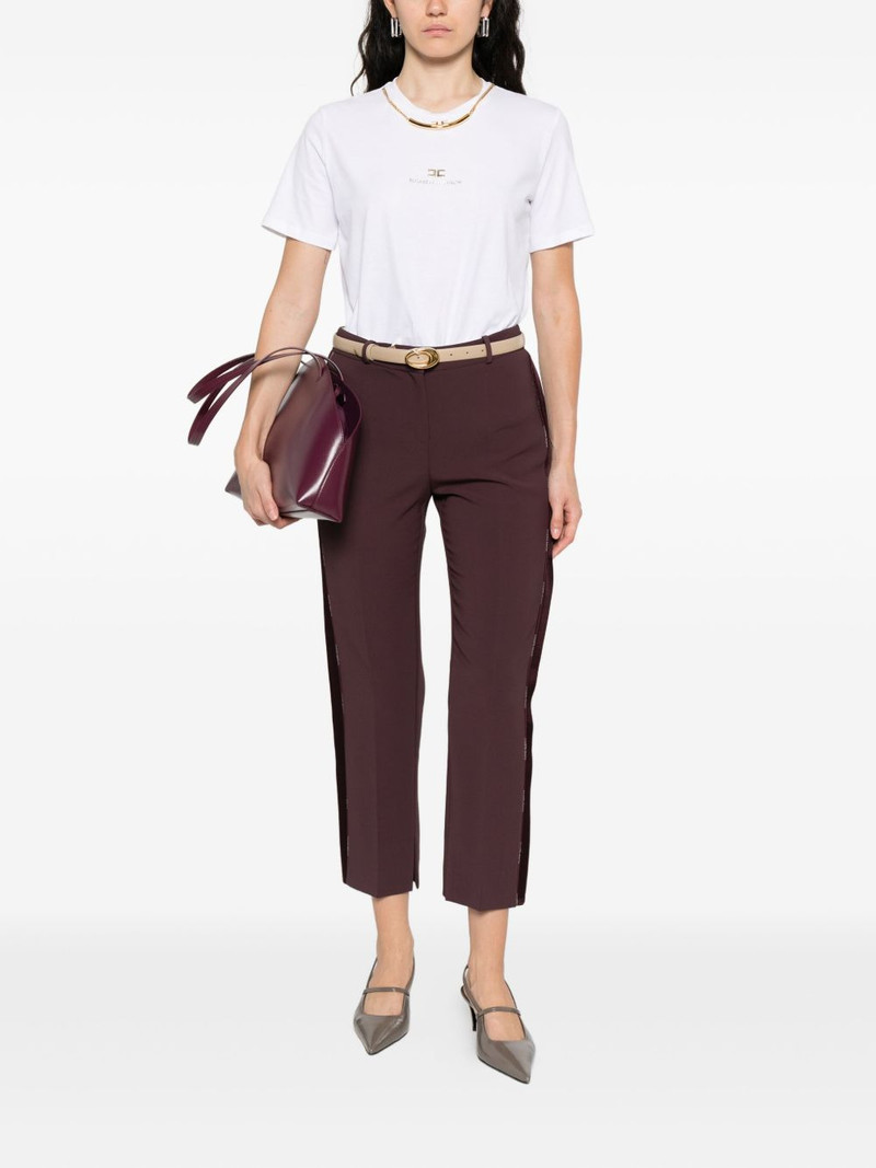 ELISABETTA FRANCHI chain-embellished cotton T-shirt outlook