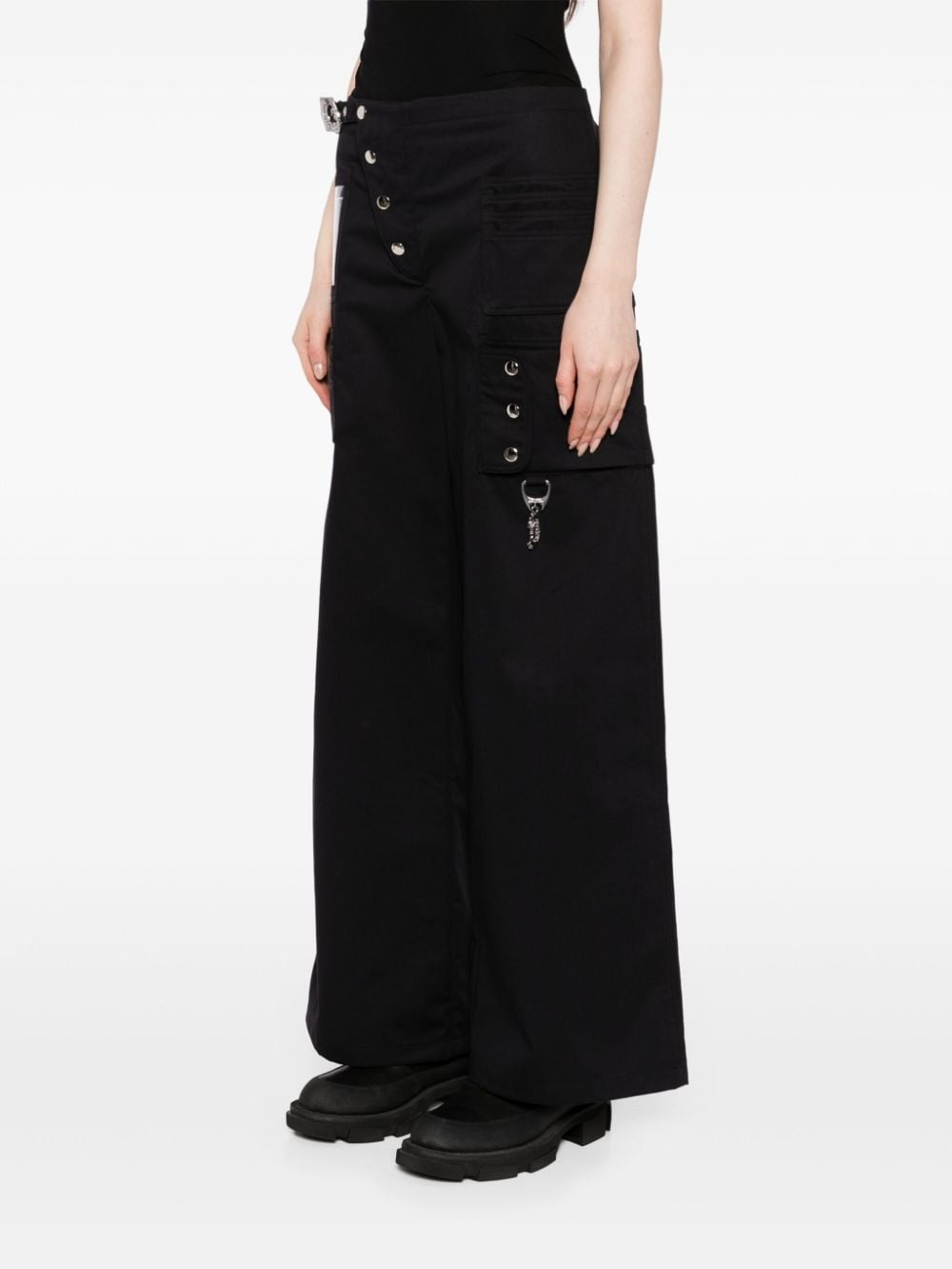 high-waisted wide-leg trousers - 3