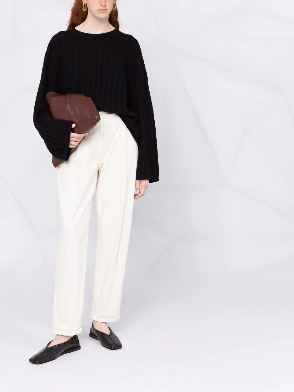 cable knit cashmere jumper - 2