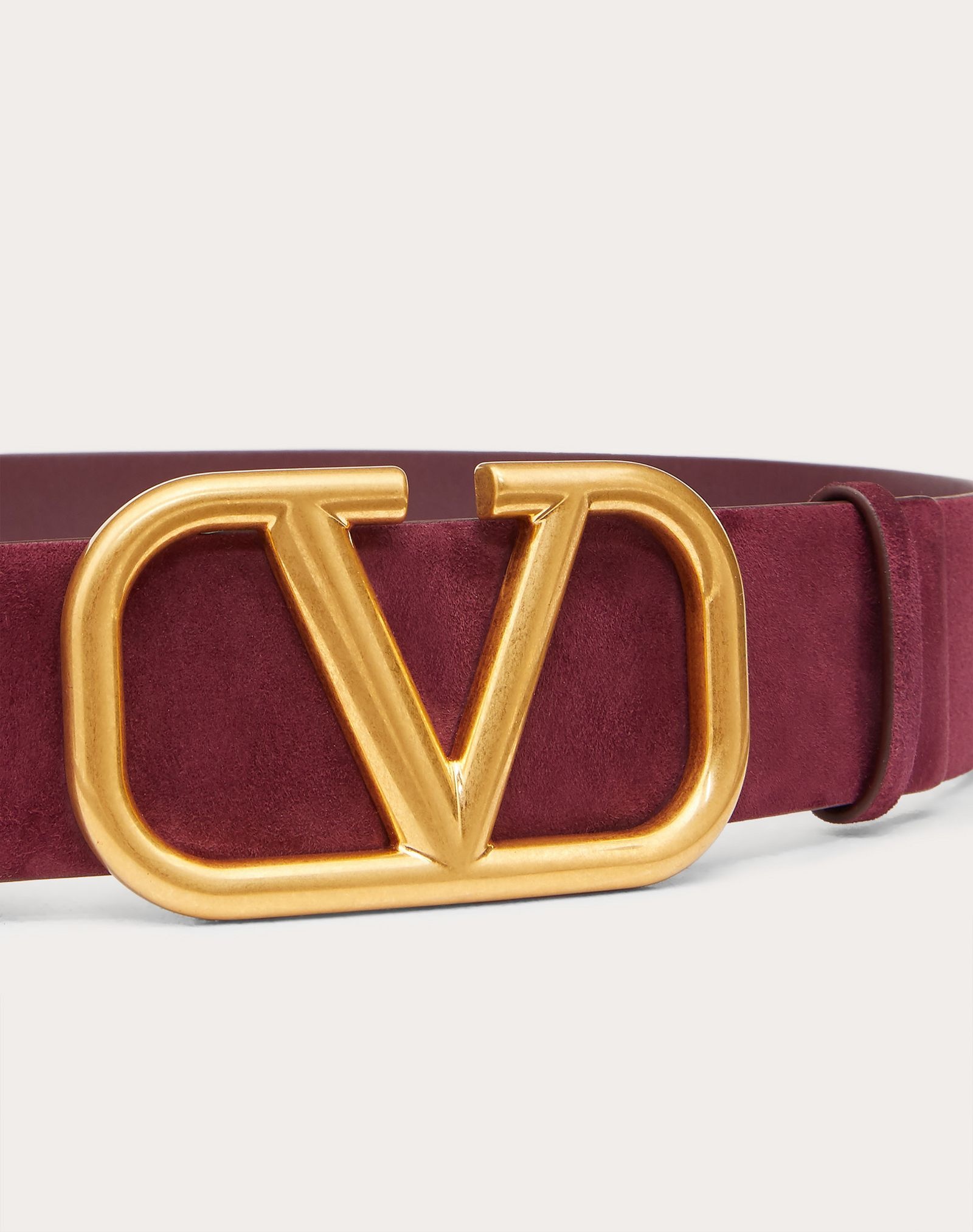 VLOGO SIGNATURE SUEDE LEATHER BELT 40 MM / 1.6 IN. - 2