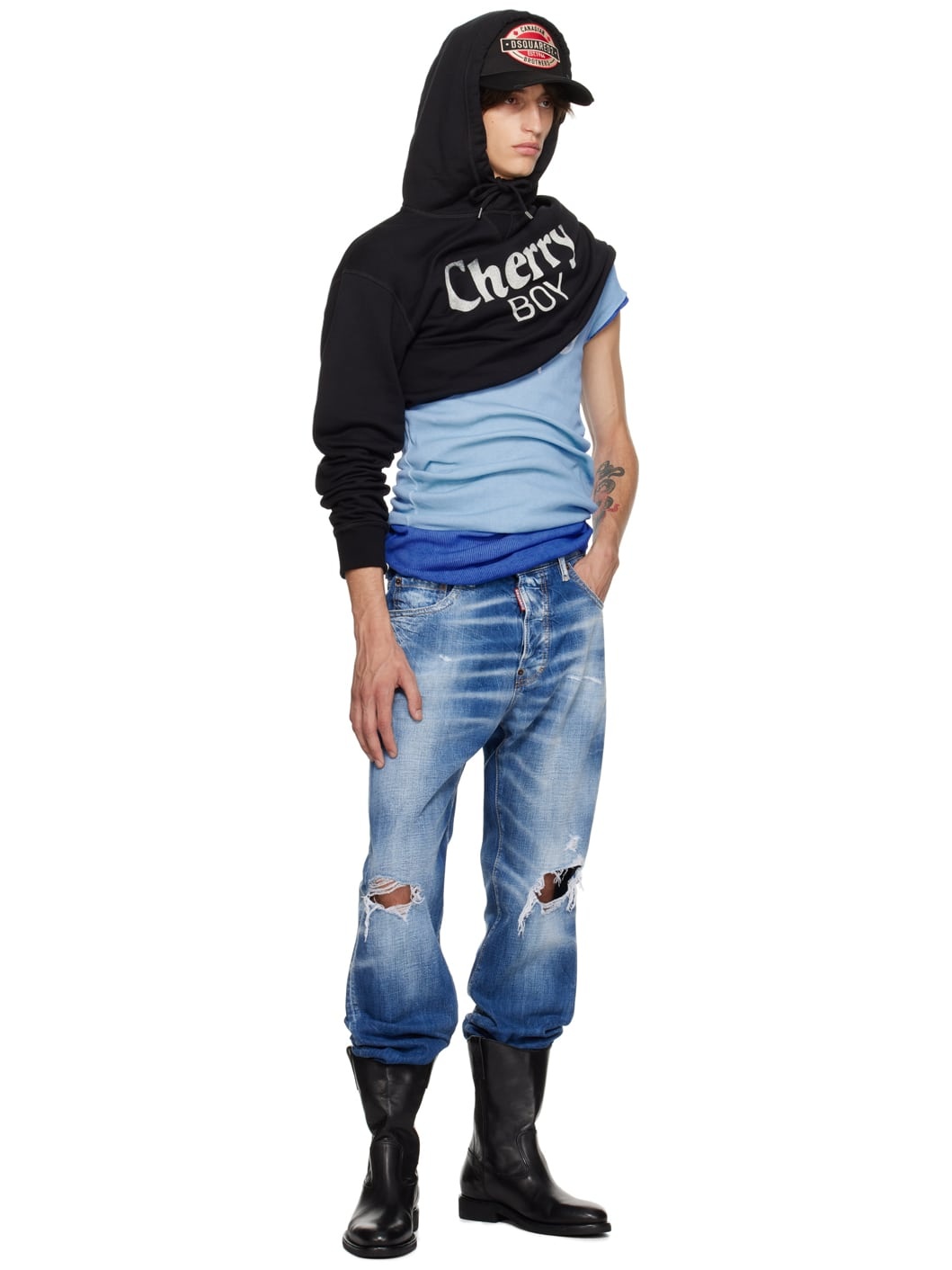 【関税込み】Dsquared2 ブラック Cherry Boy Cool Fit フーディ 関税込み】Dsquared2 ブラック Cherry Boy Cool Fit フーディ (D
