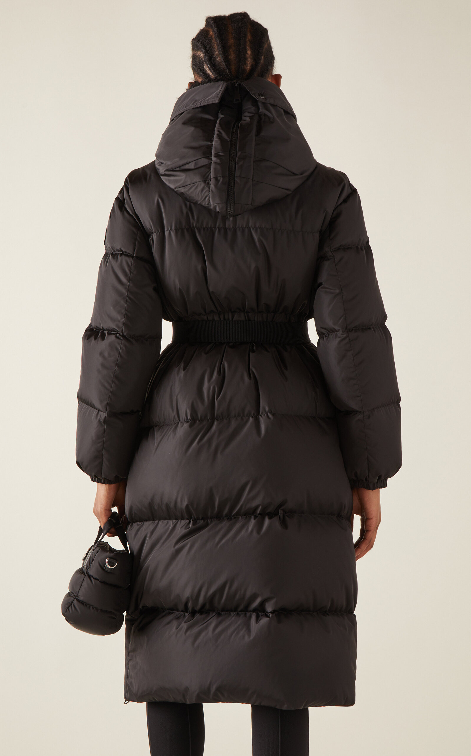 Bruneaux Shearling-Trimmed Nylon Down Coat black - 4