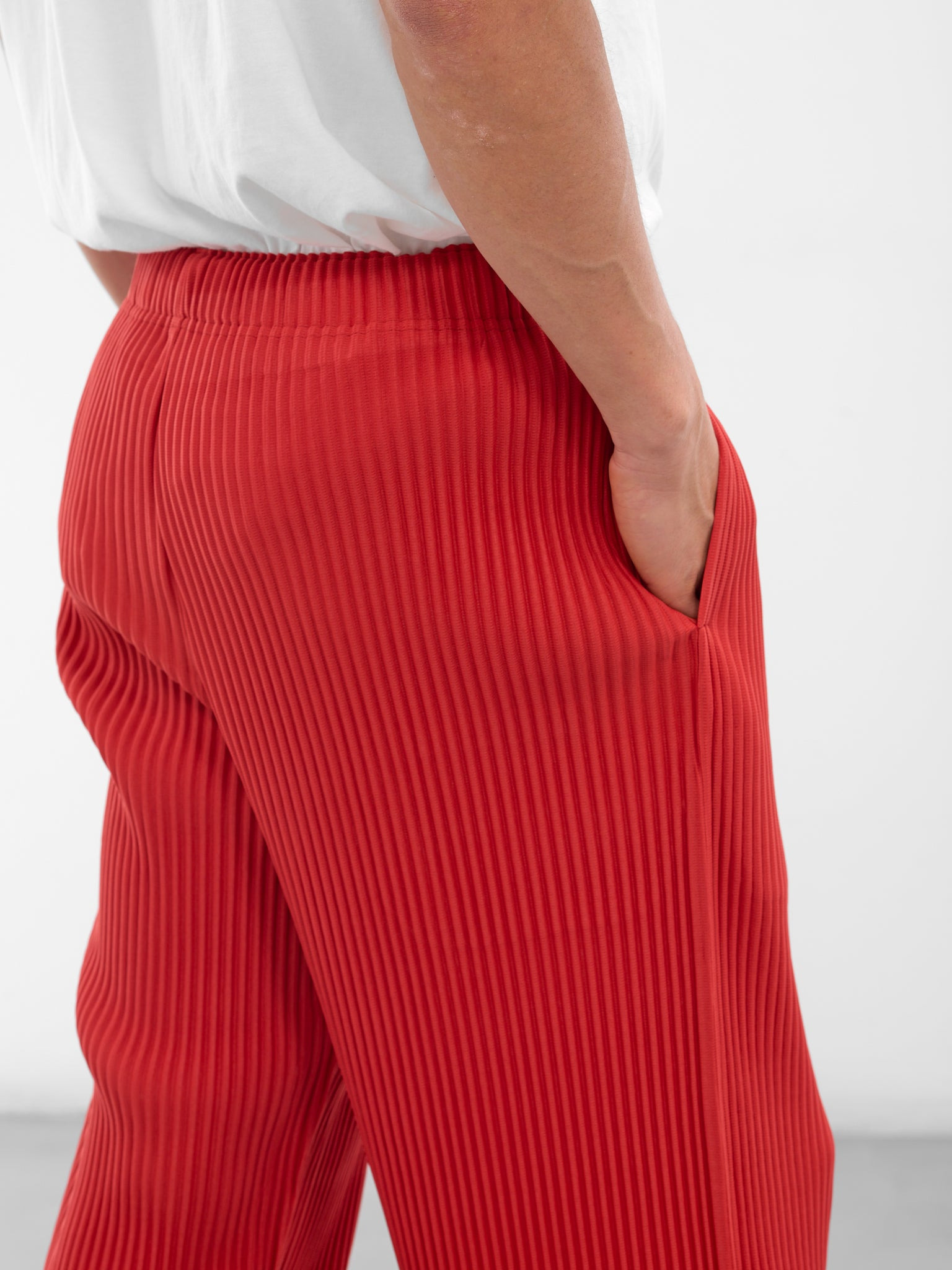 Red Monthly Colors Pleated Trousers - 5