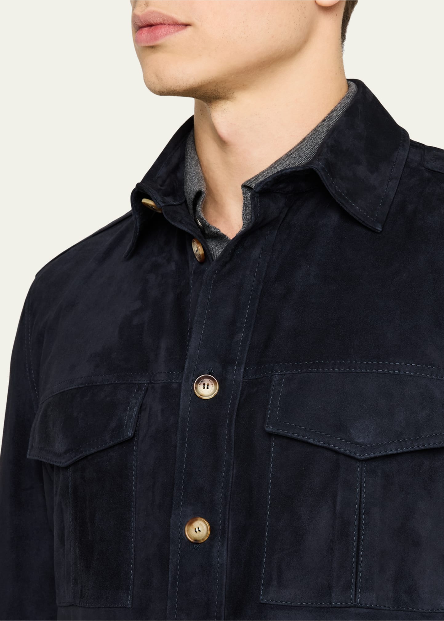 Men's Suede Field Jacket - 4