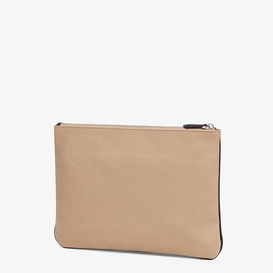 Beige canvas pouch - 2