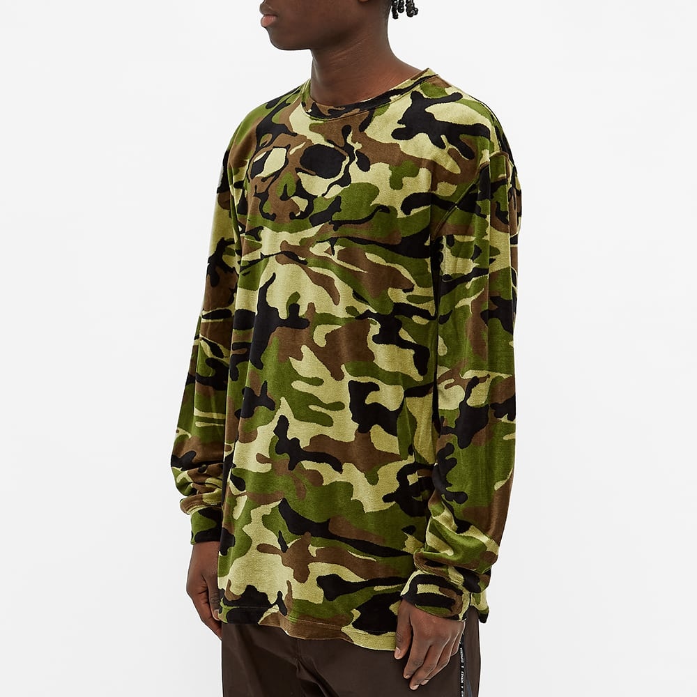 MASTERMIND WORLD Camo Skull Velour Long Sleeve Tee - 4