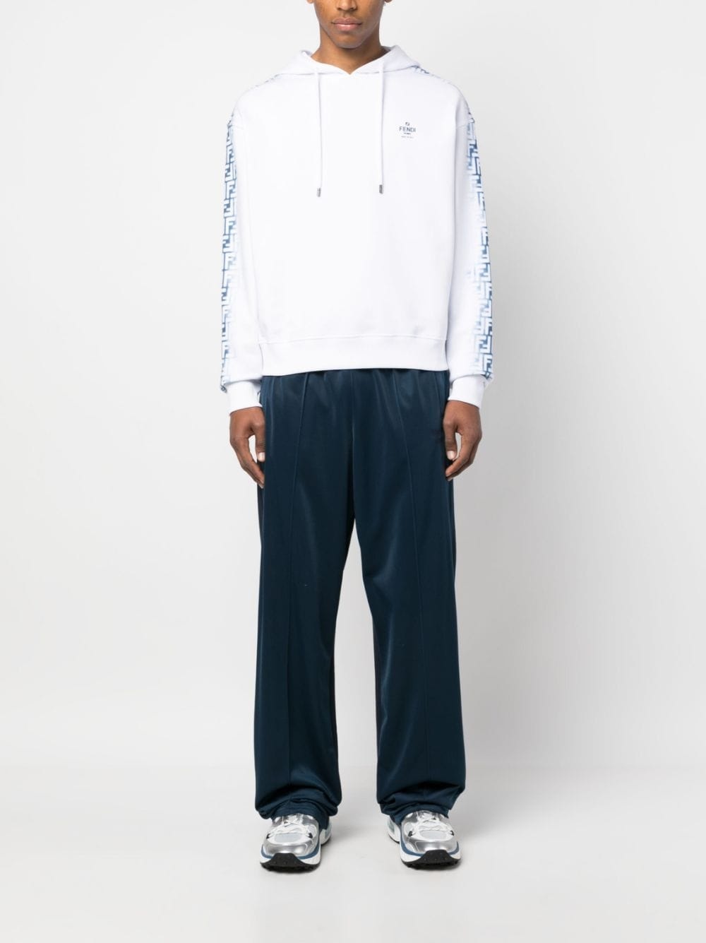 FF-print cotton hoodie - 2