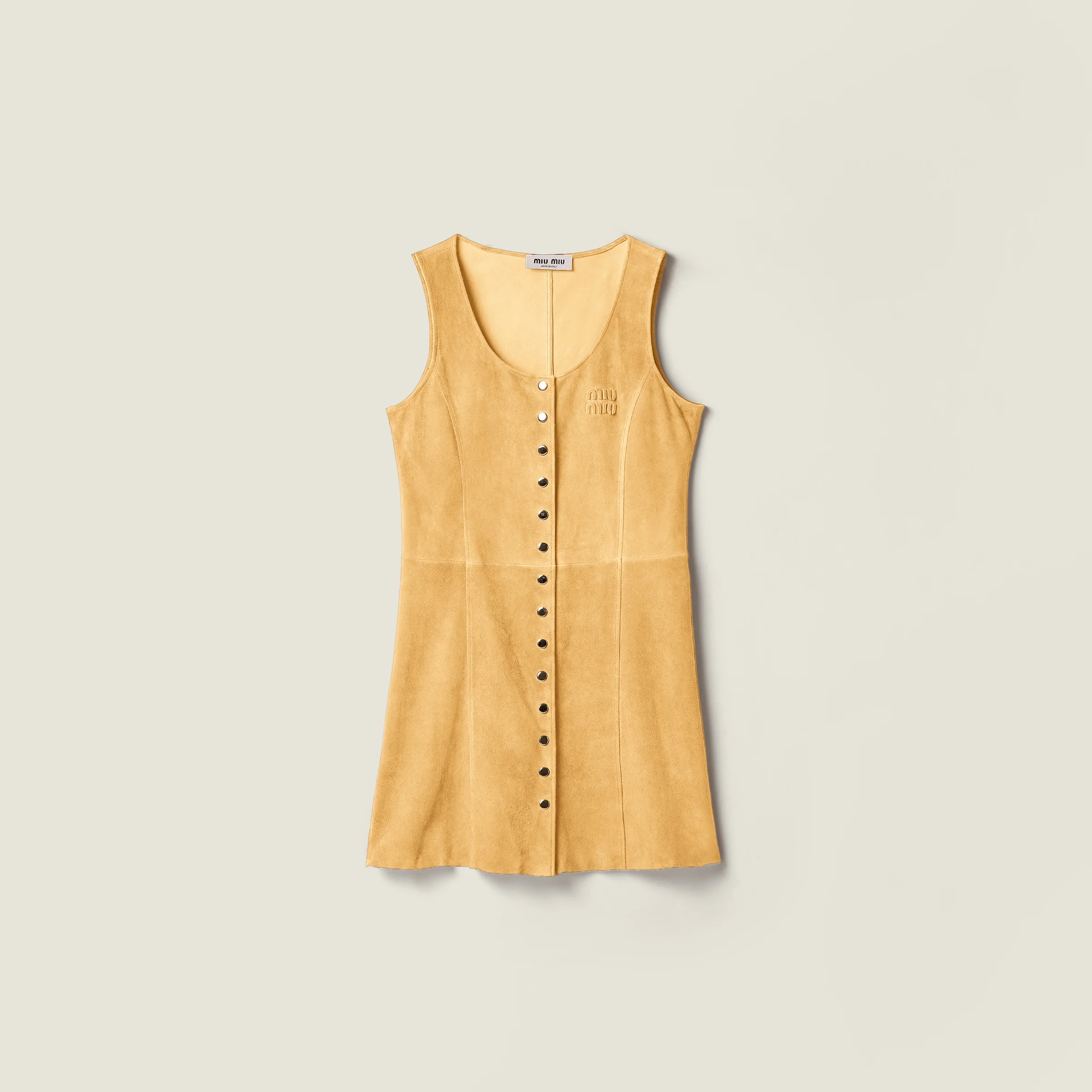 Waxed suede dress - 1