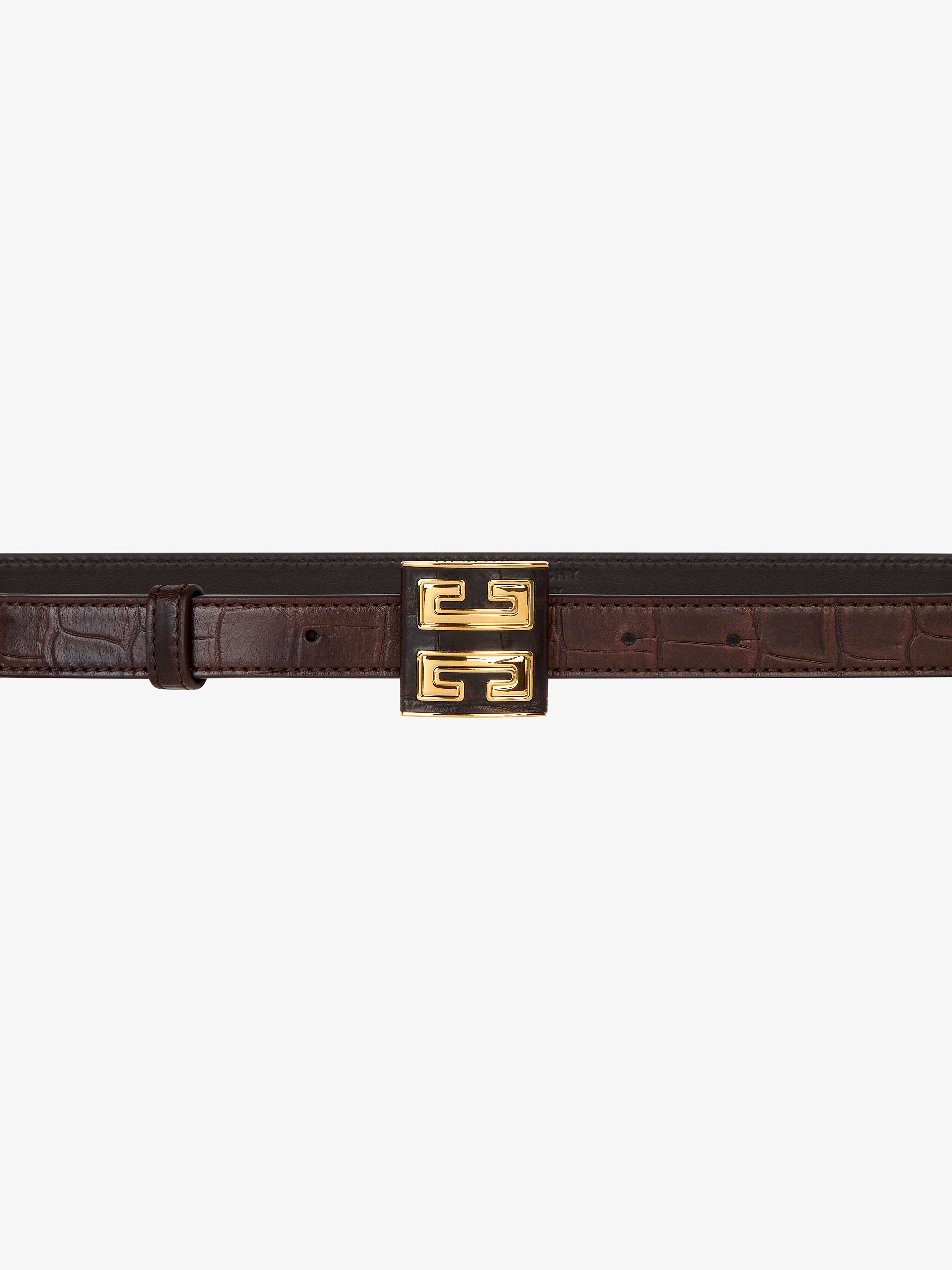 4G BELT IN CROCODILE EFFECT LEATHER - 2