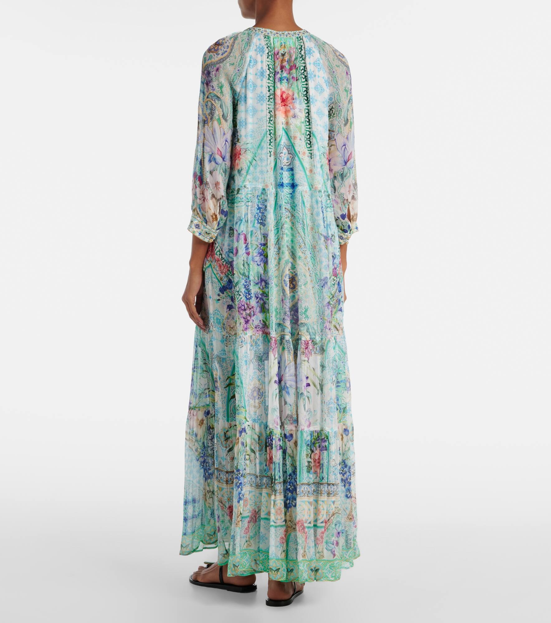 Crystal-embellished silk maxi dress - 3