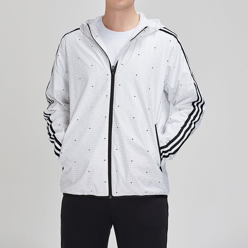 adidas Wb Aop 3s Woven Casual Sports Hooded Jacket White DW4622 - 2