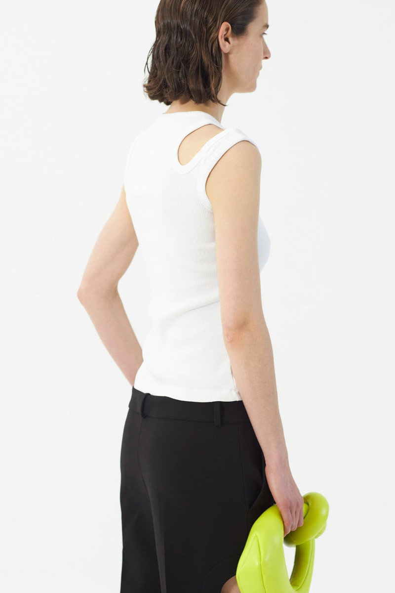 ORGANIC COTTON MULTI STRAP TANK TOP WHITE 10