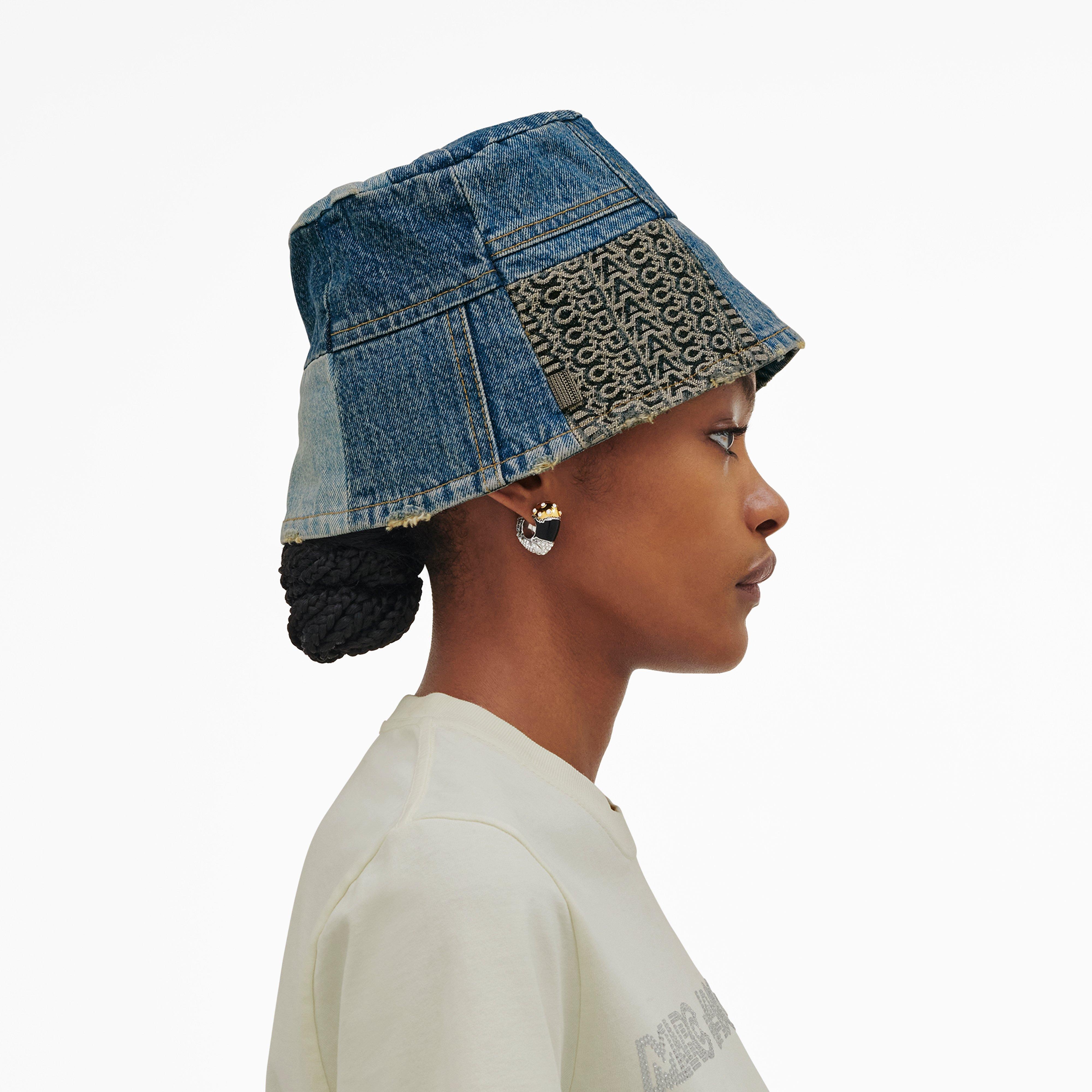 PATCHWORK DENIM BUCKET HAT - 3