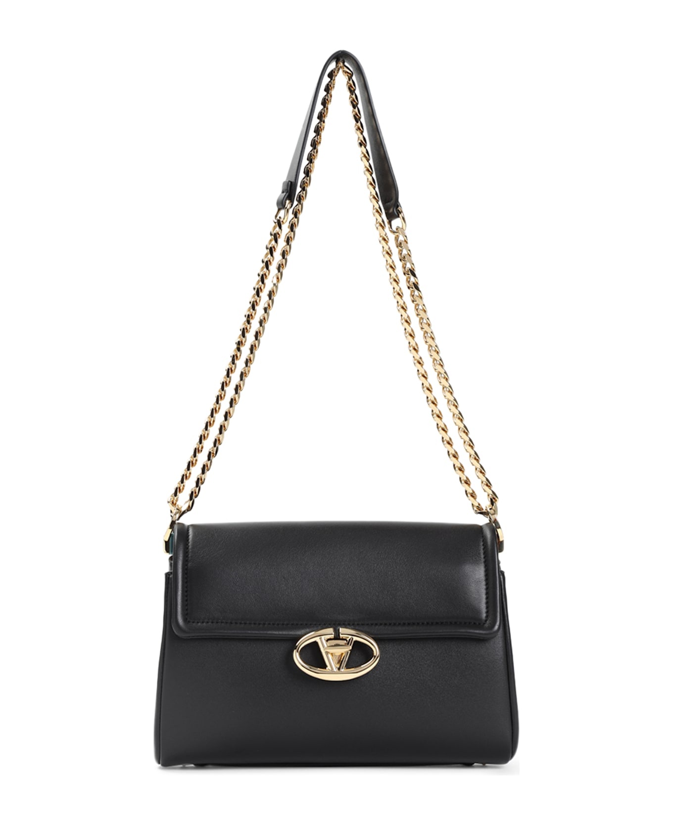 Large Shoulder Bag Chain 2 Nappa Deluxe Gold Logo - 2