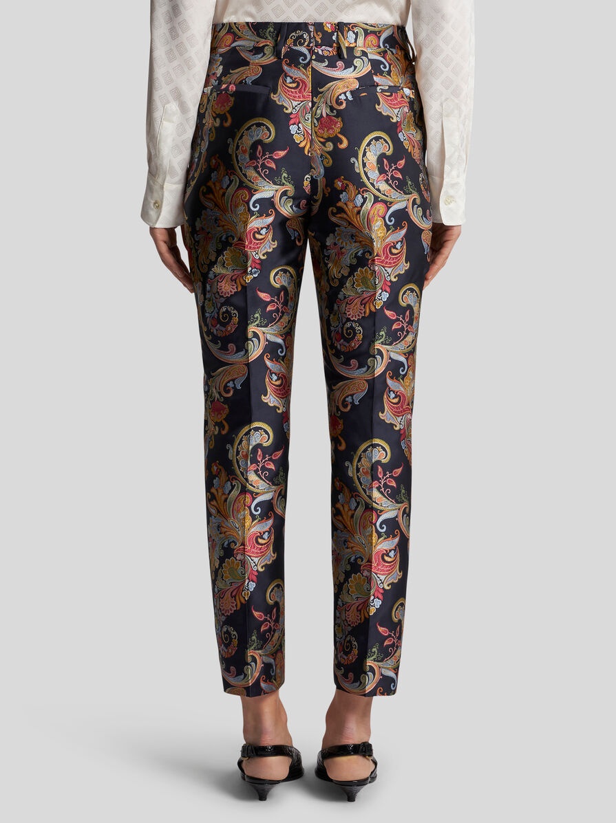 FIL COUPÉ JACQUARD CIGARETTE TROUSERS - 5