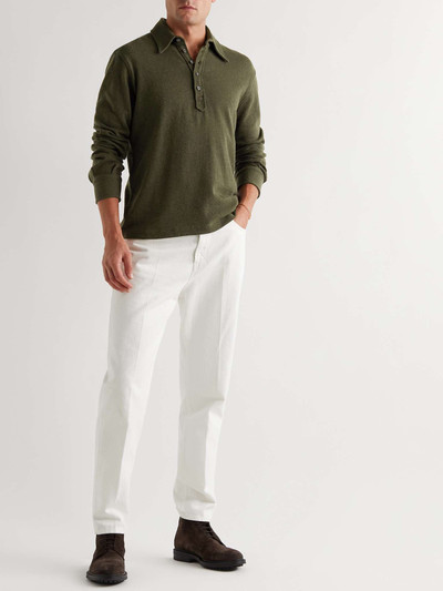 Tod's Logo-Appliquéd Wool-Blend Polo Shirt outlook