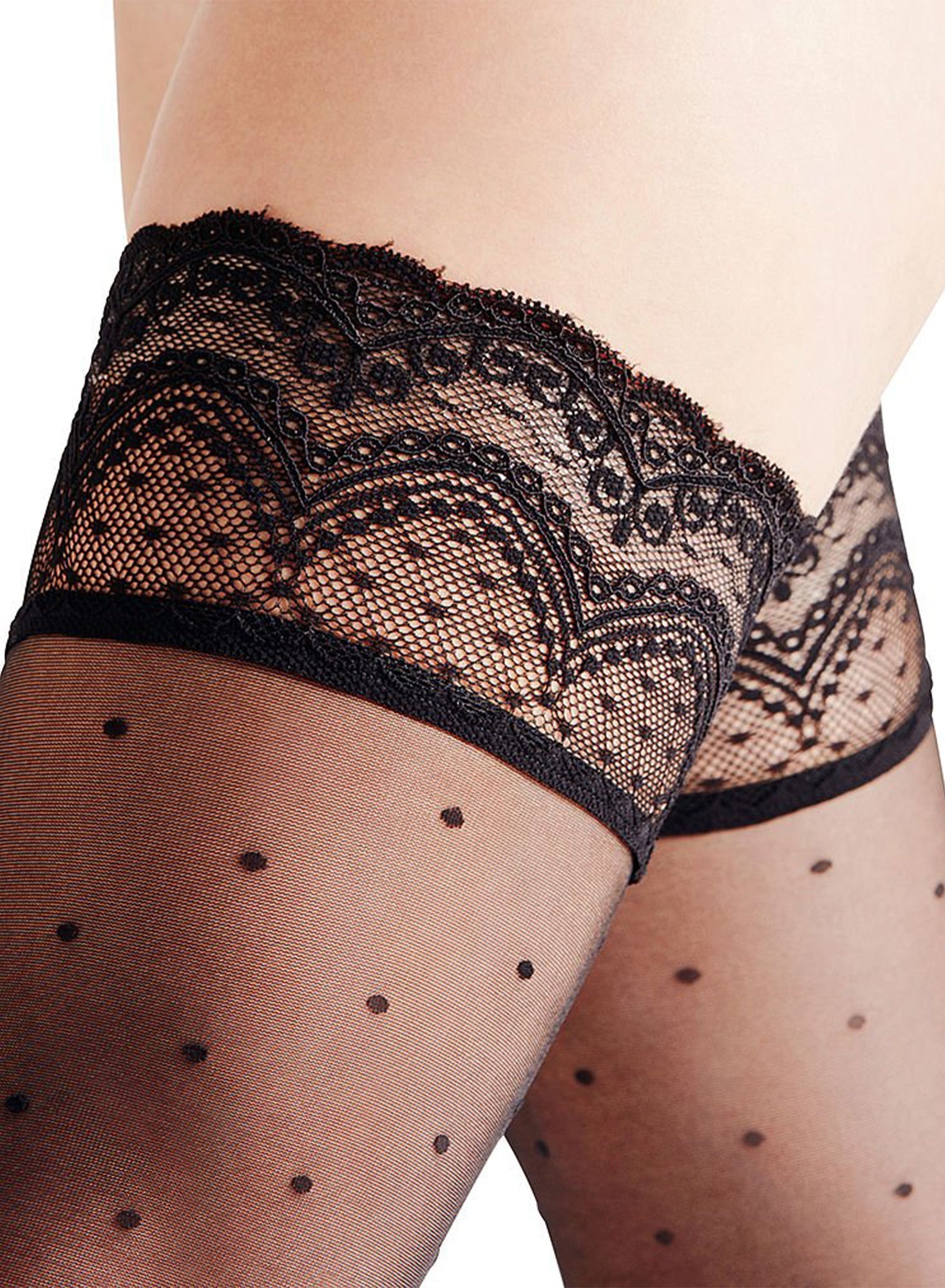 Falke Dot Stay Up Stocking - 2