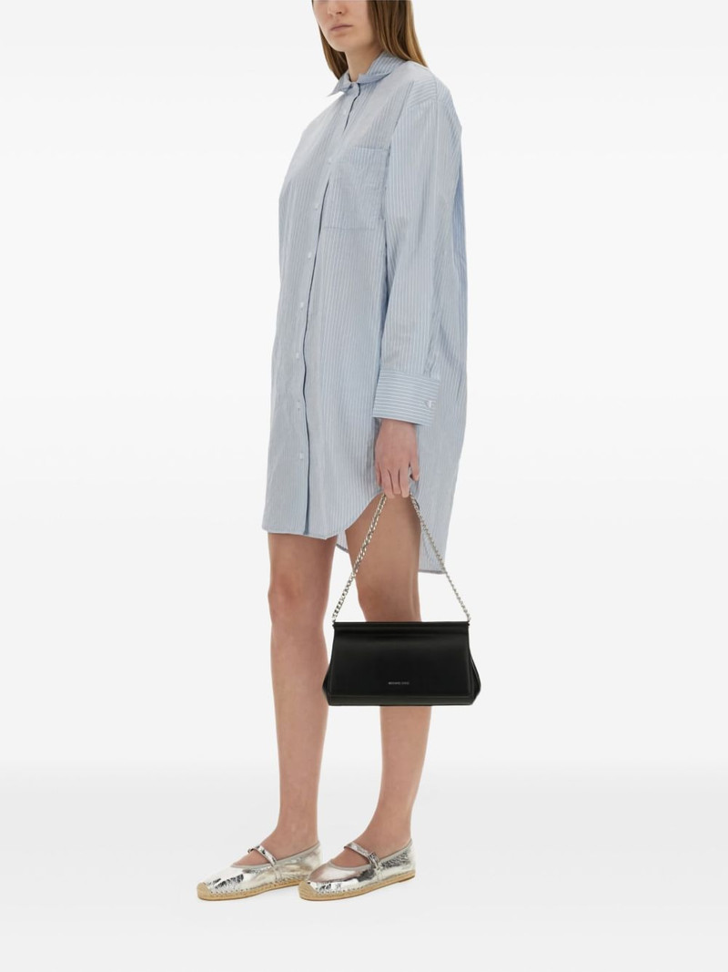 MICHAEL KORS pinstripe button-up shirt dress outlook