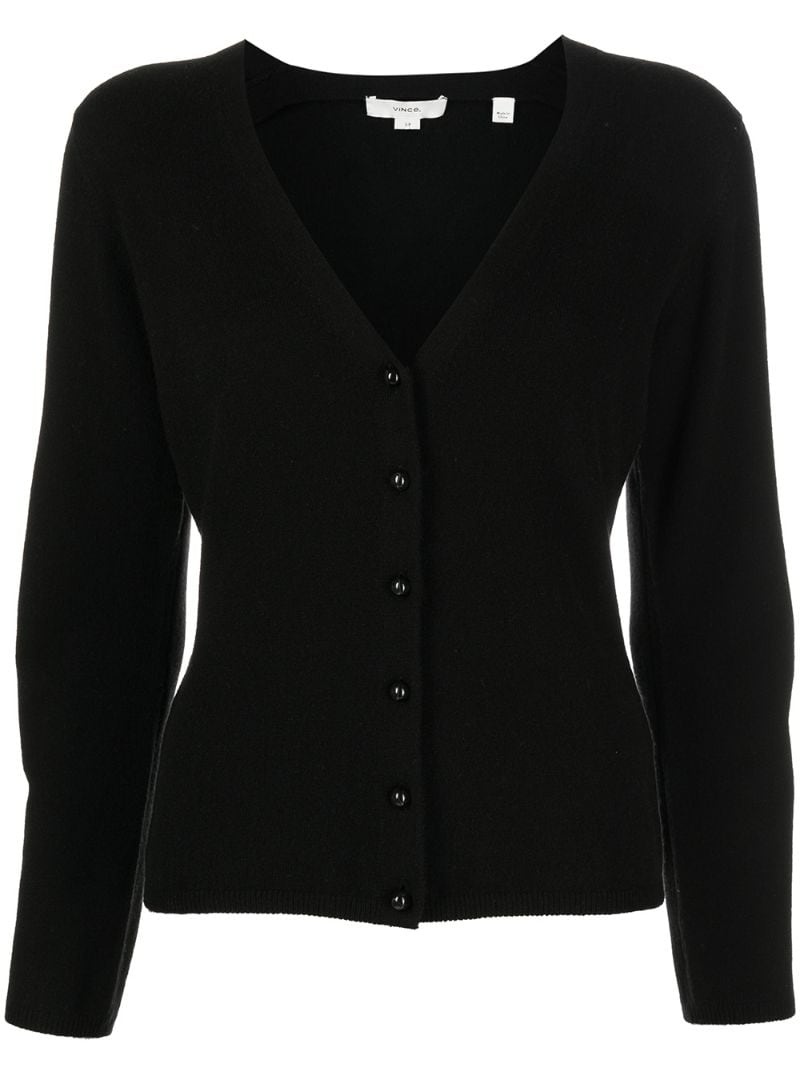 buttoned-up V-neck cardigan - 1