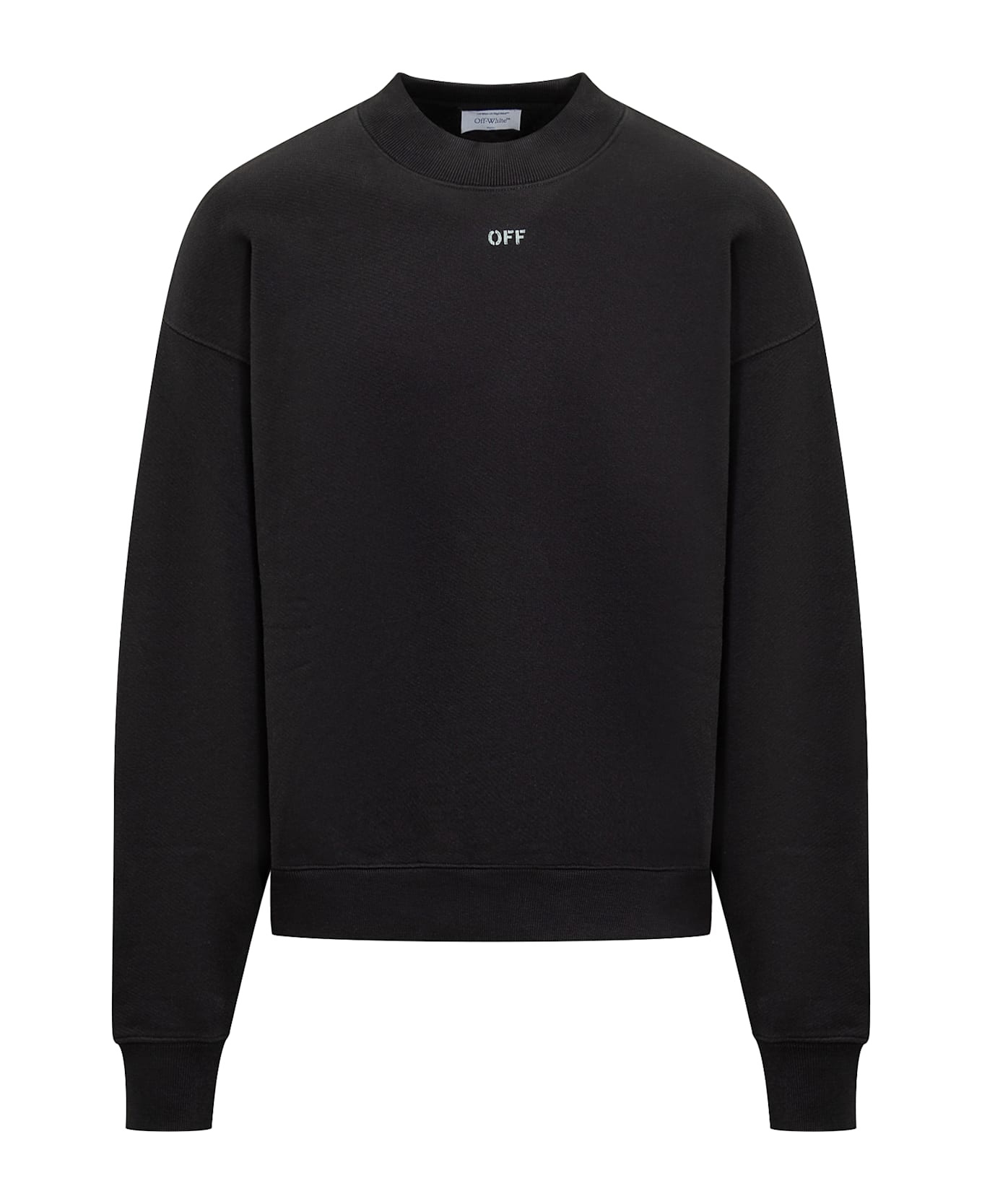 'vibe Arrow' Black Cotton Sweatshirt - 1