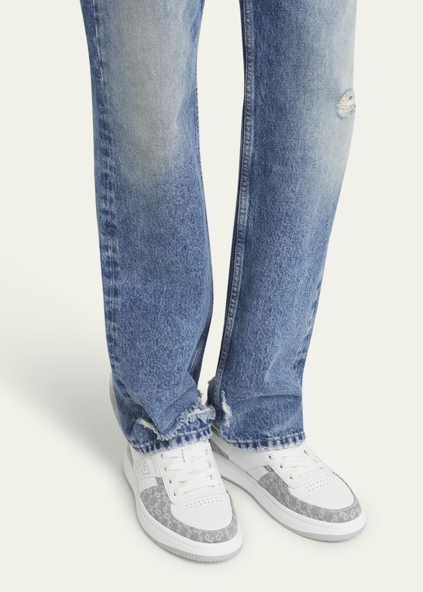 GIVENCHY G-Moveモノグラム デニムトリム スニーカー ブルー G-Move Monogram denim-trimmed sneakers in blue - Givenchy