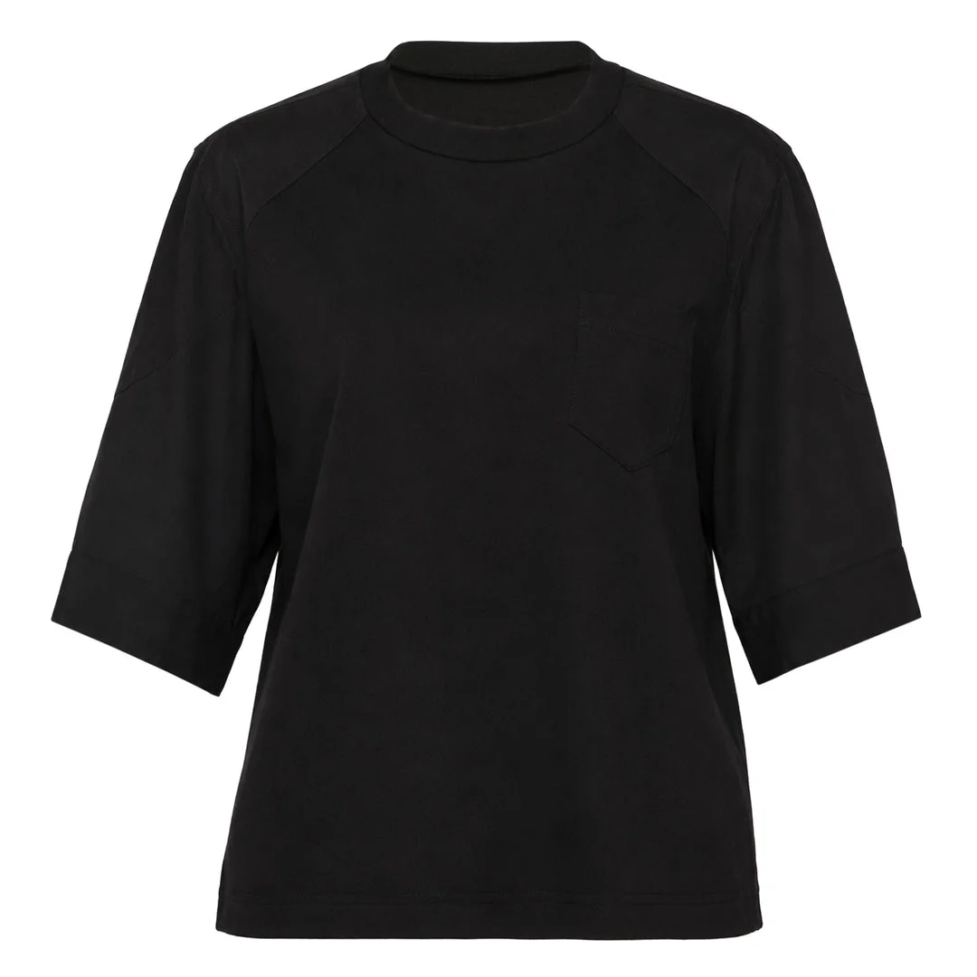 Poplin Cotton Jersey Tee - 1